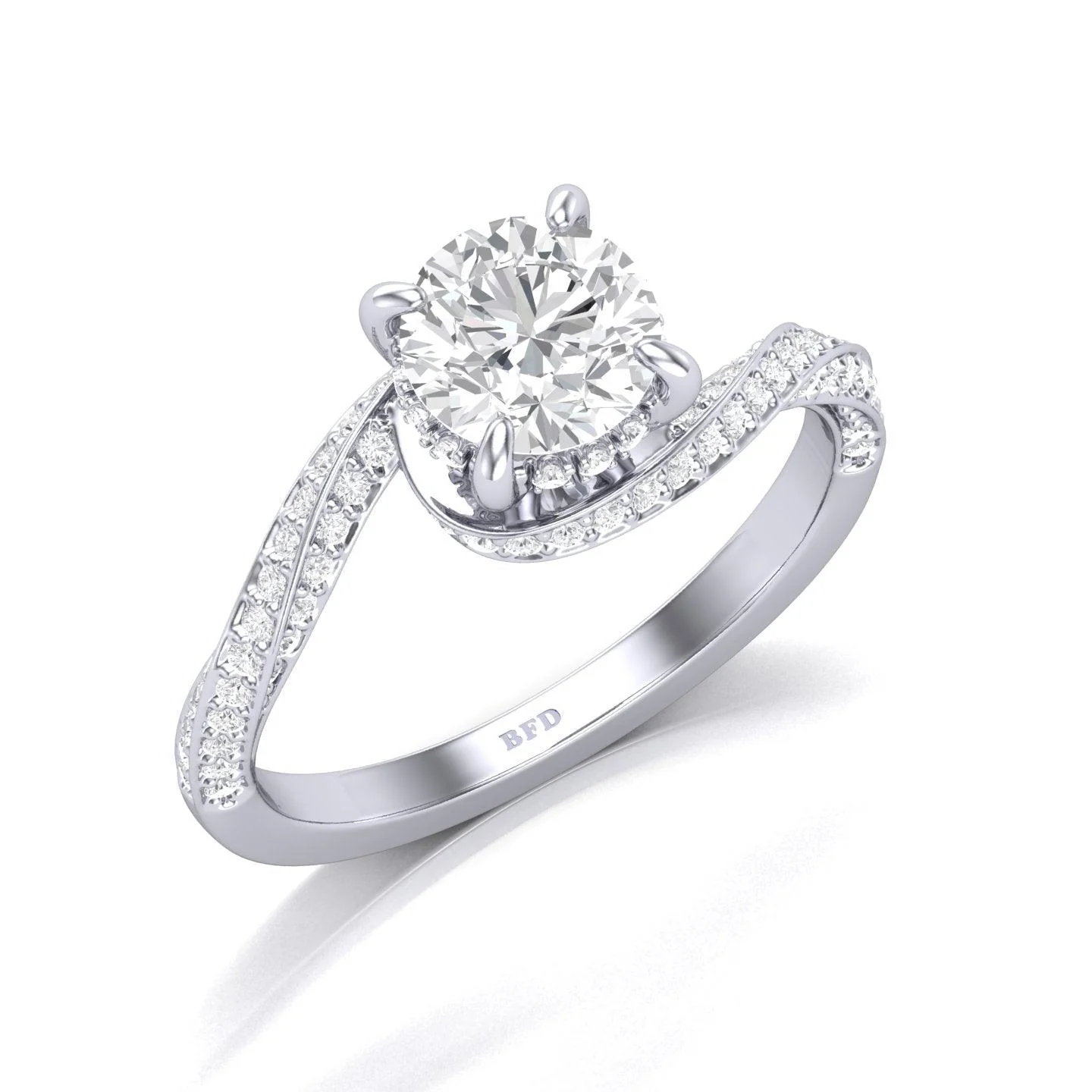 Certified Round Diamond Hidden Halo Engagement Ring 2.50Ct - Image 3