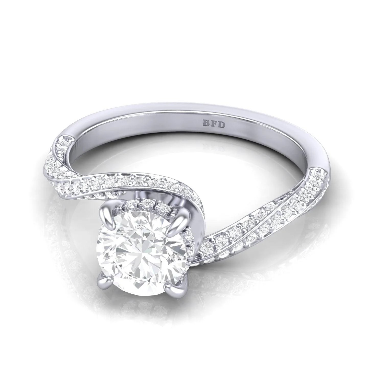 Certified Round Diamond Hidden Halo Engagement Ring 2.50Ct - Image 4