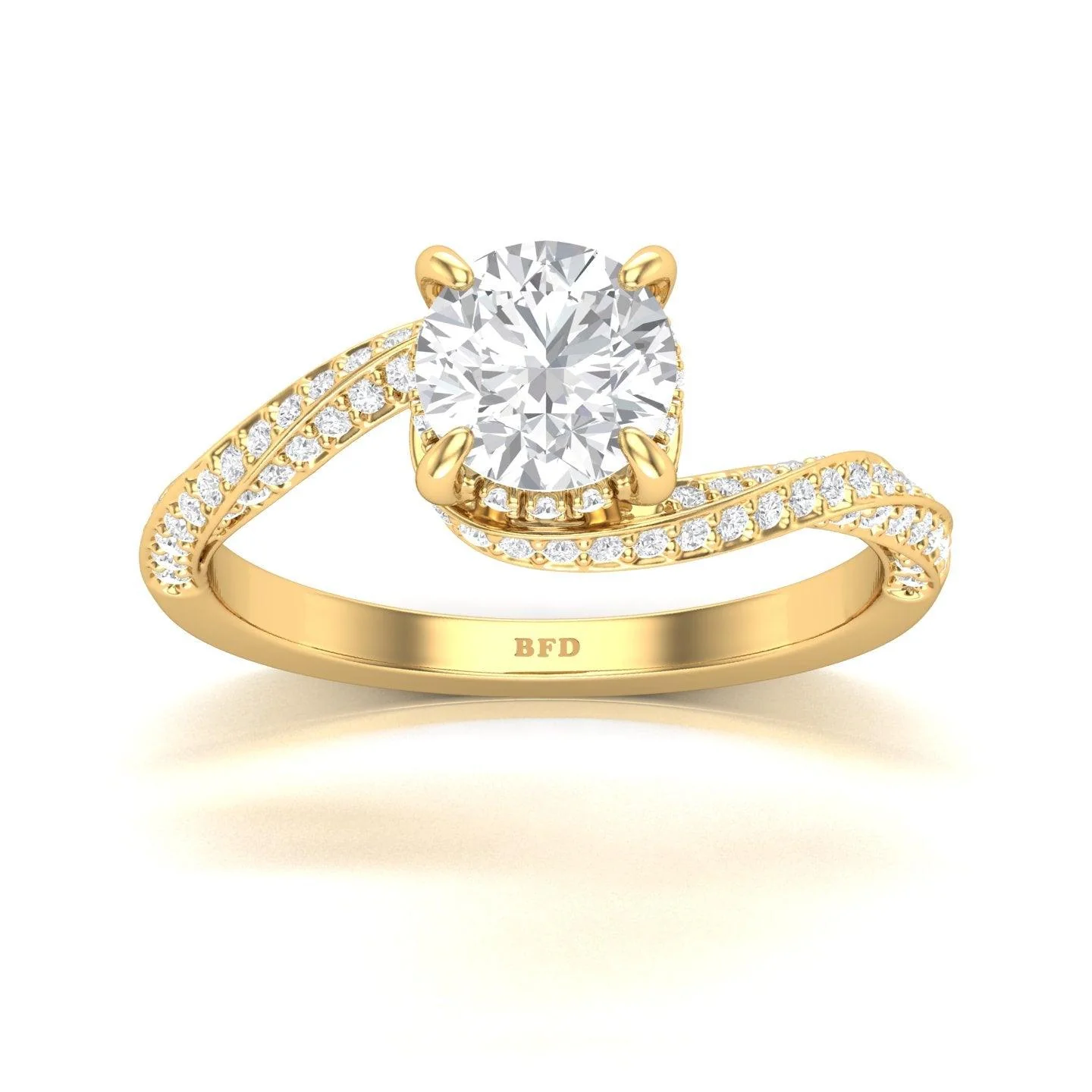 Certified Round Diamond Hidden Halo Engagement Ring 2.50Ct - Image 5