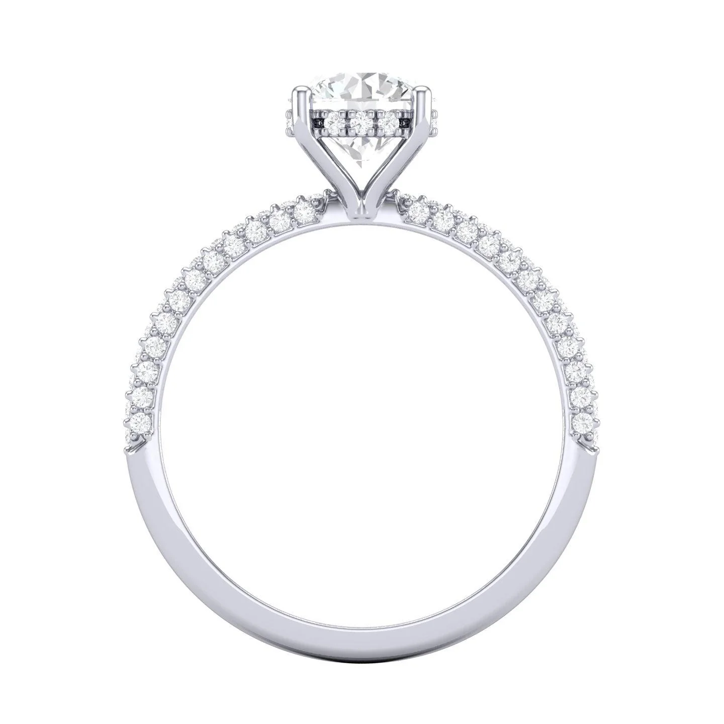 Certified Round Diamond Hidden Halo Engagement Ring 2.50Ct - Image 2