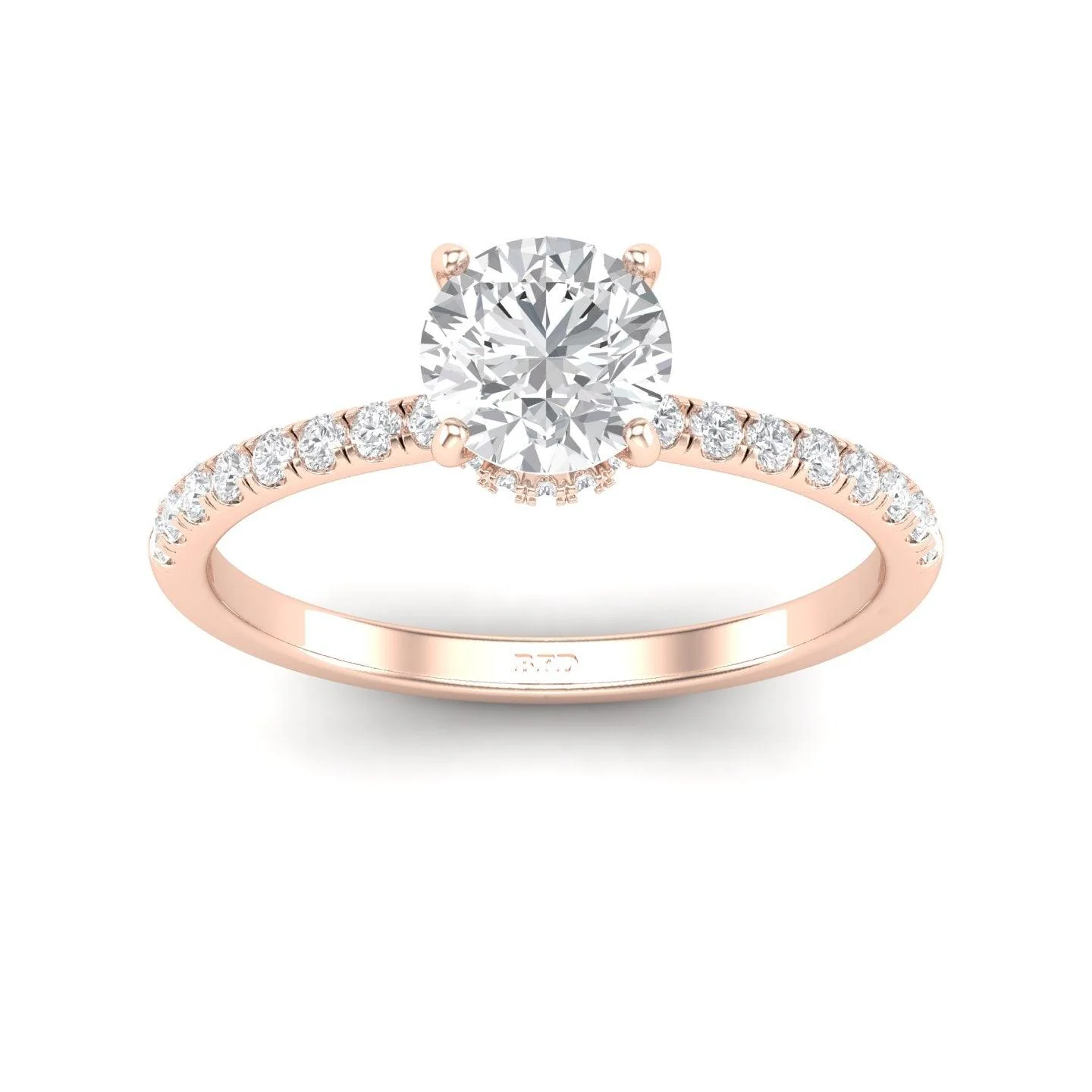 Certified Round Diamond Hidden Halo Engagement Ring - 1.50Ct - 2.50Ct - Image 7