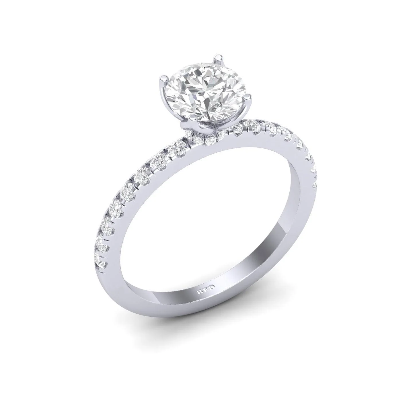 Certified Round Diamond Lotus Hidden Halo Engagement Ring - 1.50Ct - 2.50Ct - Image 3