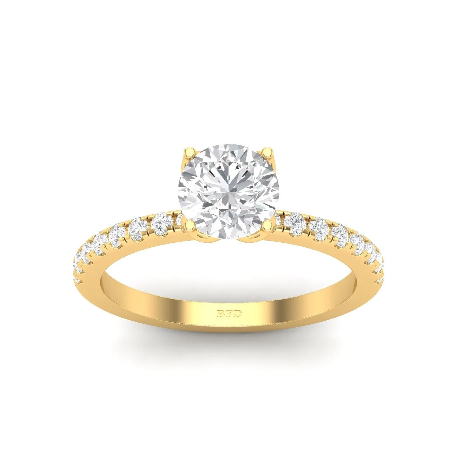Certified Round Diamond Lotus Hidden Halo Engagement Ring - 1.50Ct - 2.50Ct - Image 6