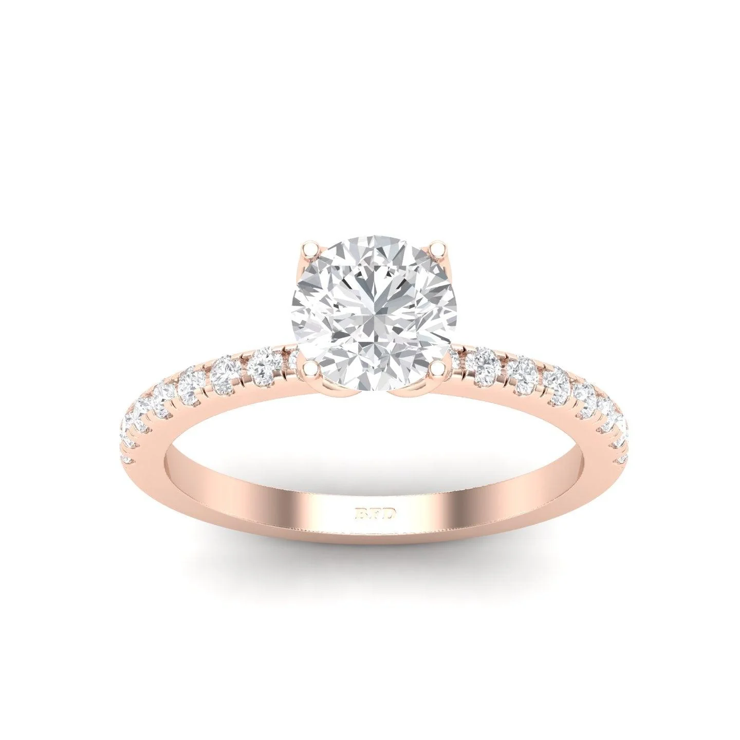 Certified Round Diamond Lotus Hidden Halo Engagement Ring - 1.50Ct - 2.50Ct - Image 7