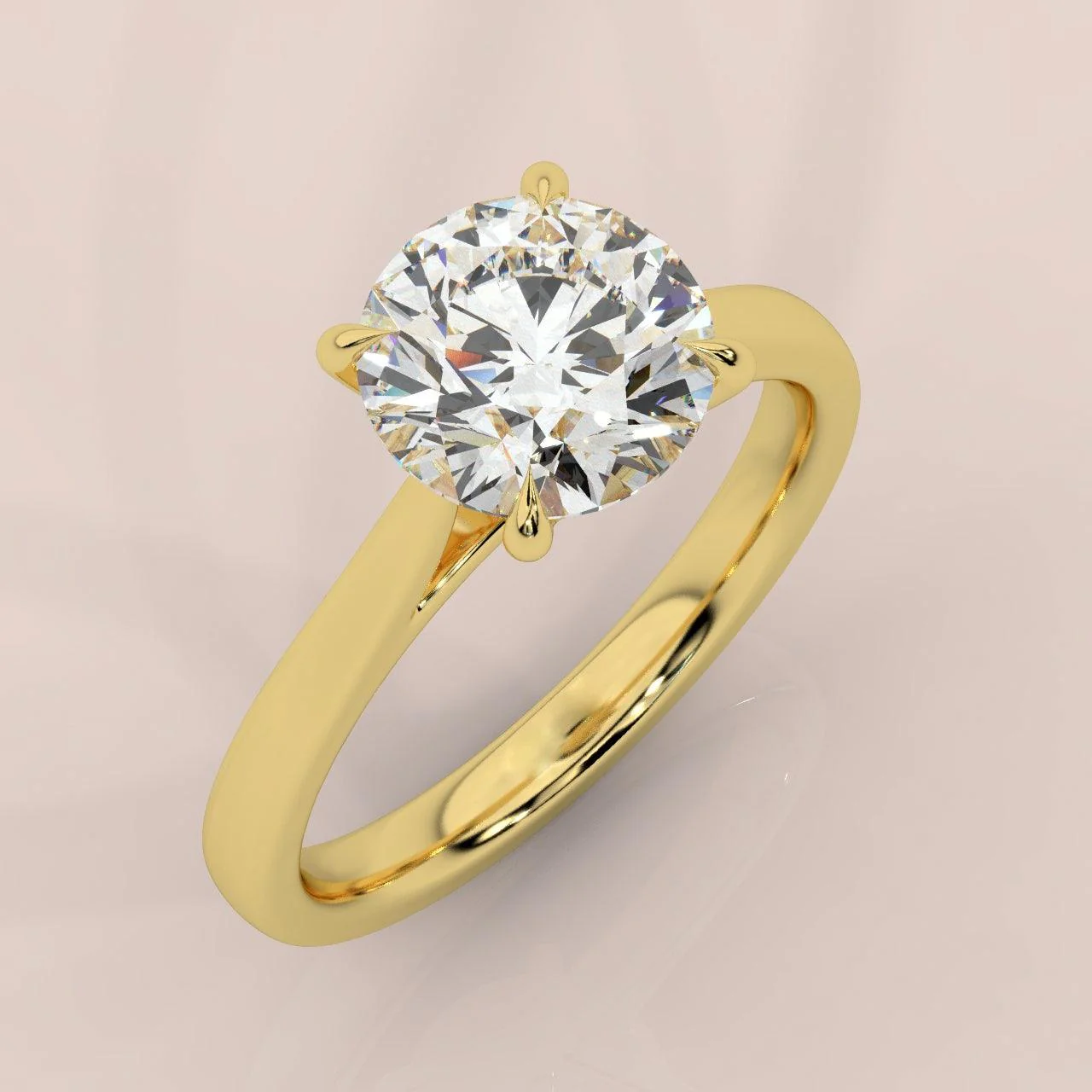 Clearance - 2.50Ct-4.00Ct Certified Round Diamond Solitaire Engagement Ring - Image 3