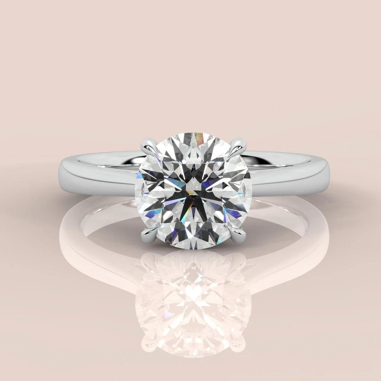 Clearance - 2.50Ct-4.00Ct Certified Round Diamond Solitaire Engagement Ring - Image 5
