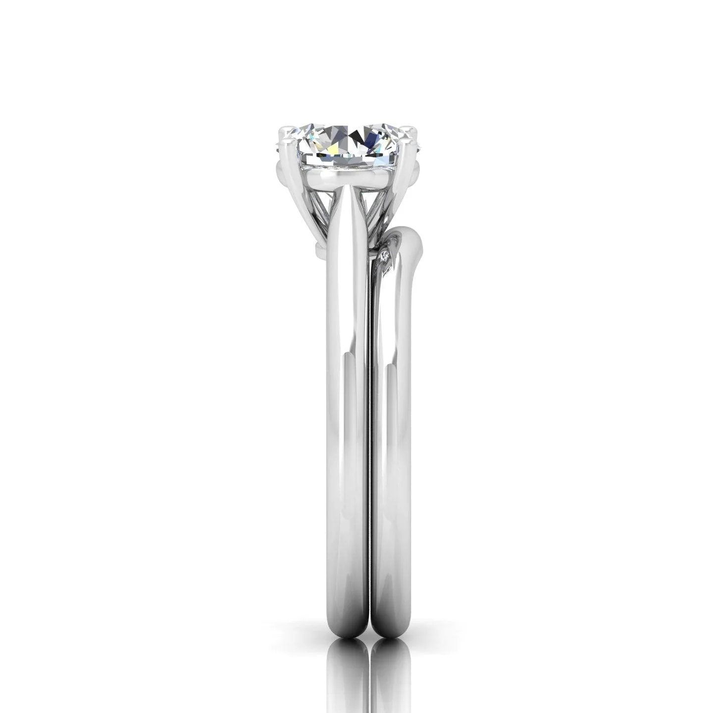 Certified Round Diamond Solitaire Engagement Ring with Matching Band 1.00Carat E/VS - Image 7