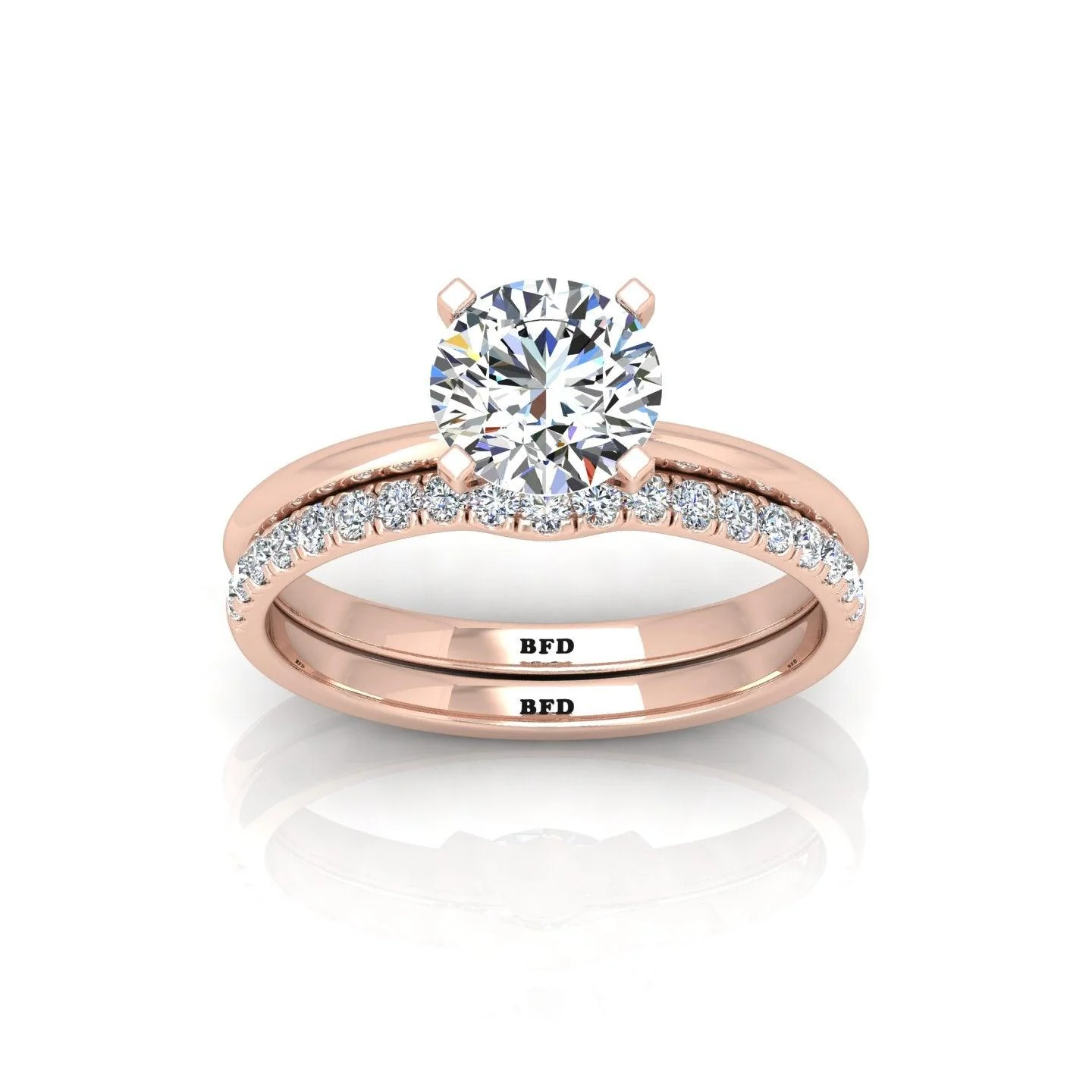 Certified Round Diamond Solitaire Ring With Matching Band 1.50Carat E/VS - Image 6
