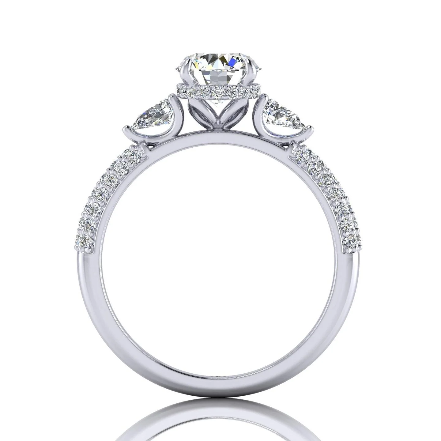 Certified Round & Pear Diamond Engagement Ring 2.50Ct - Image 2