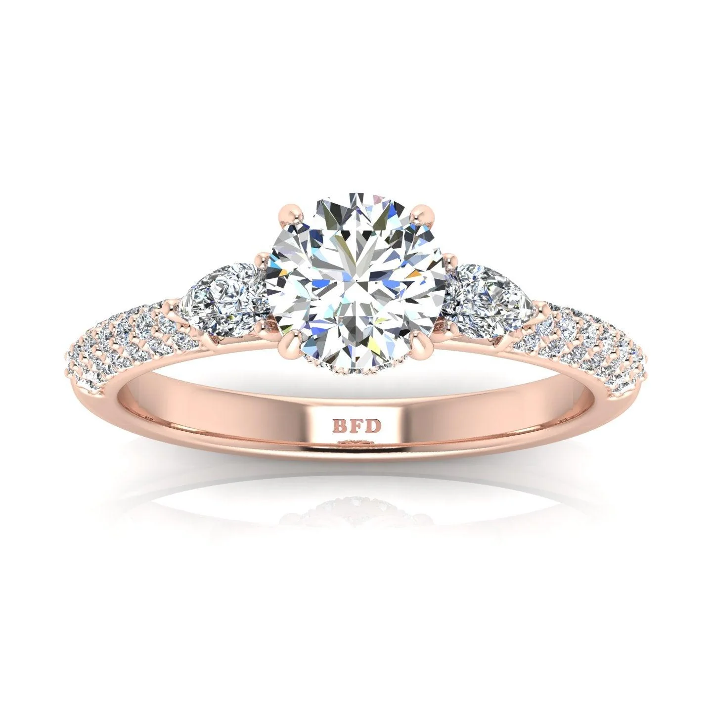Certified Round & Pear Diamond Engagement Ring 2.50Ct - Image 7