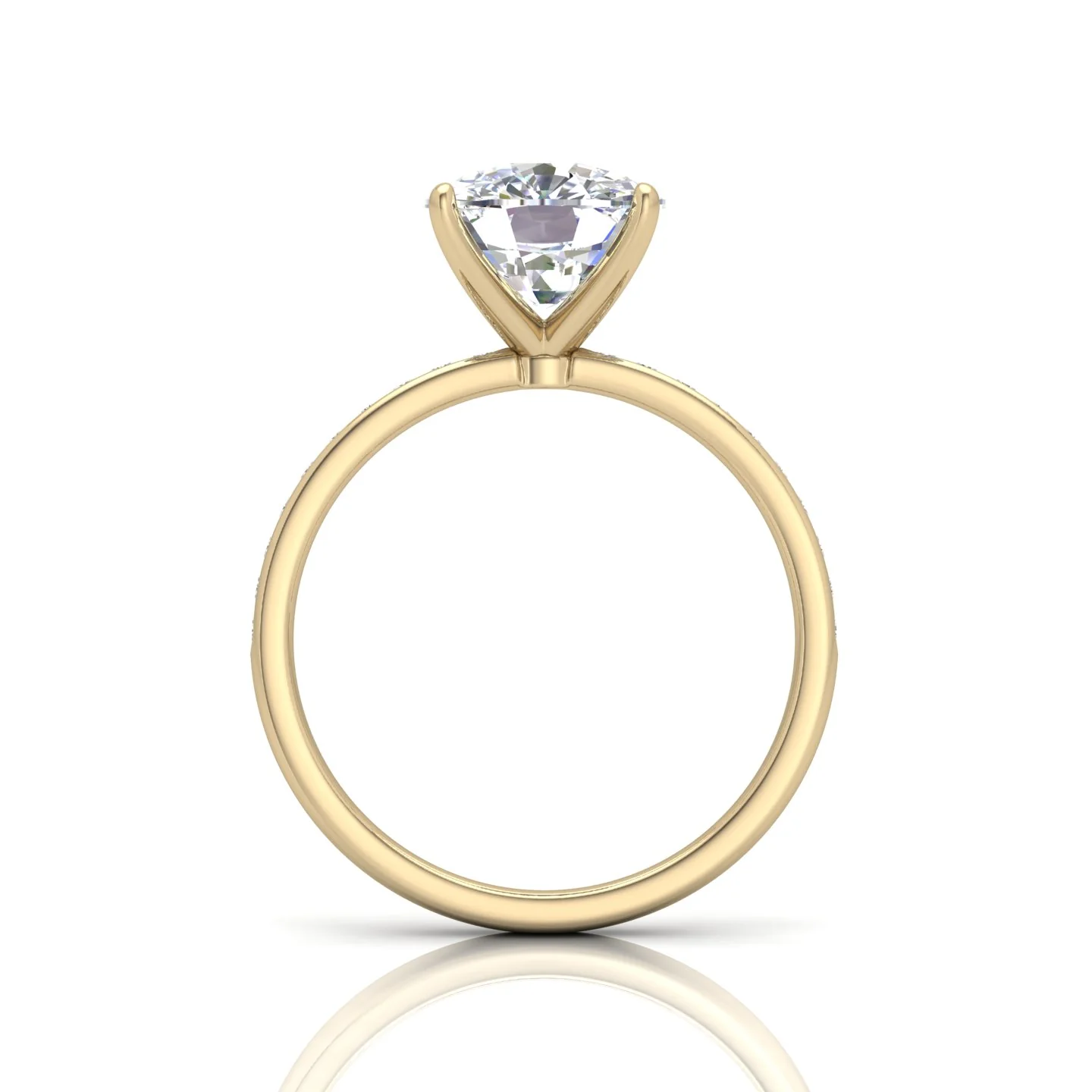 Channel Set Cushion Diamond Engagement Ring - Image 11