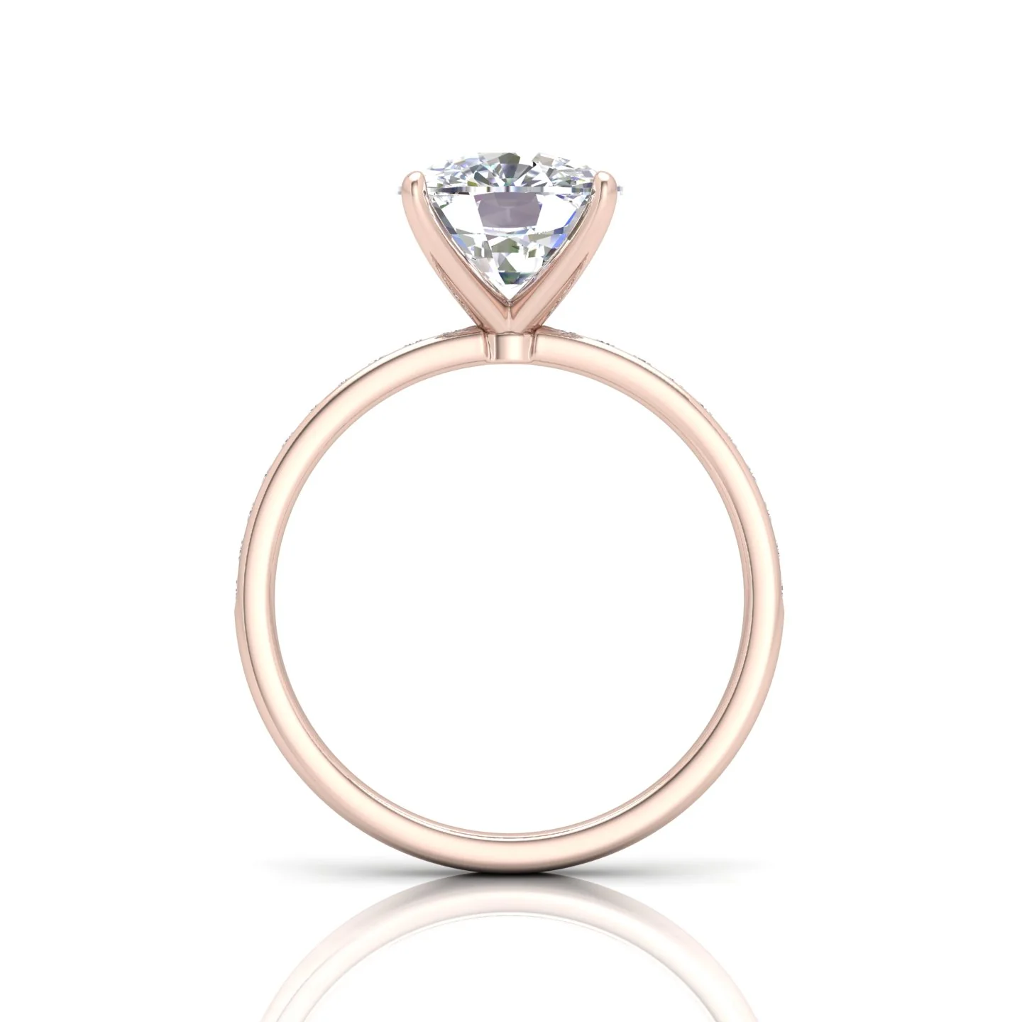 Channel Set Cushion Diamond Engagement Ring - Image 12