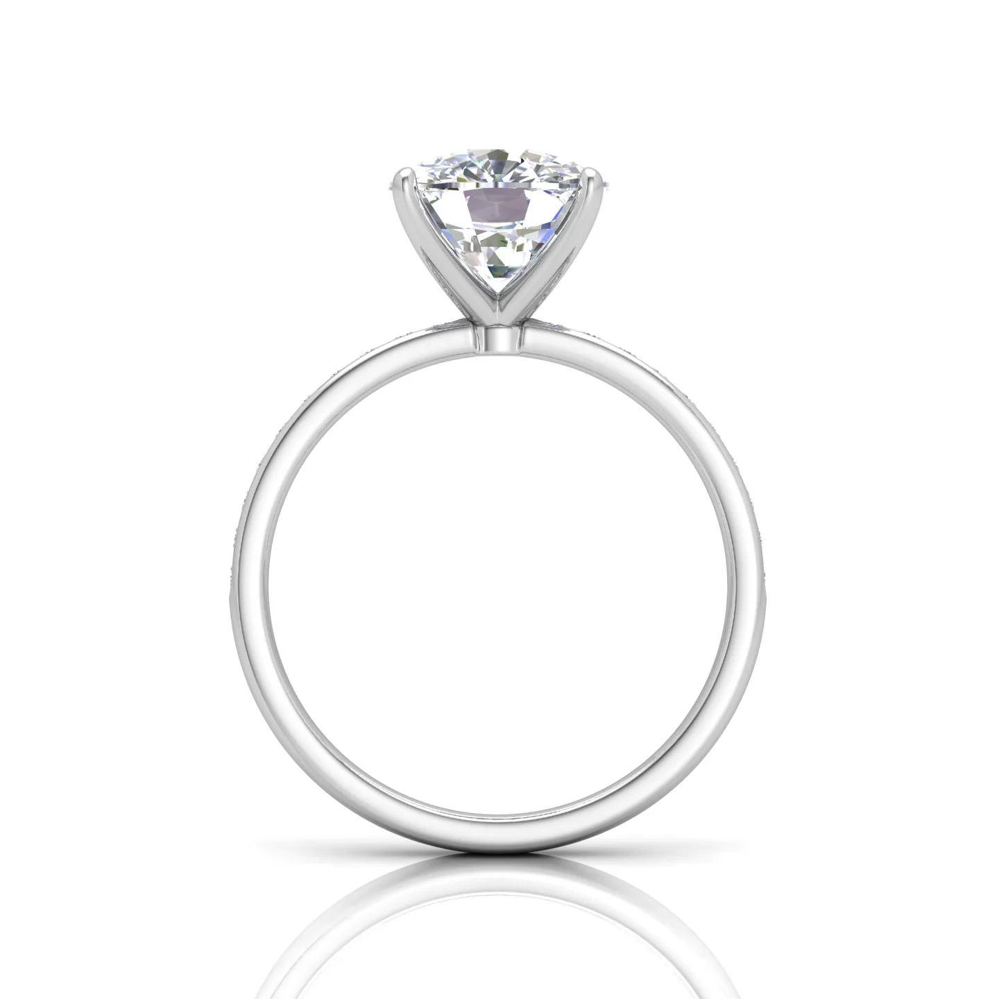Channel Set Cushion Diamond Engagement Ring - Image 13