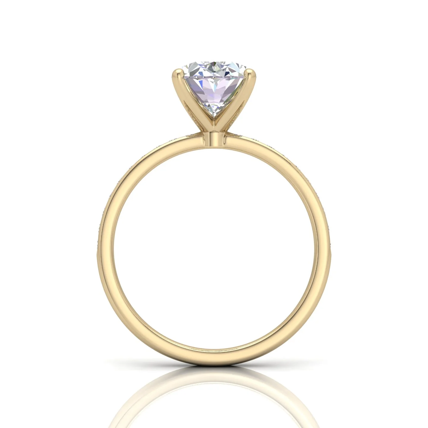 Channel Set Oval Diamond Engagement Ring - Image 12