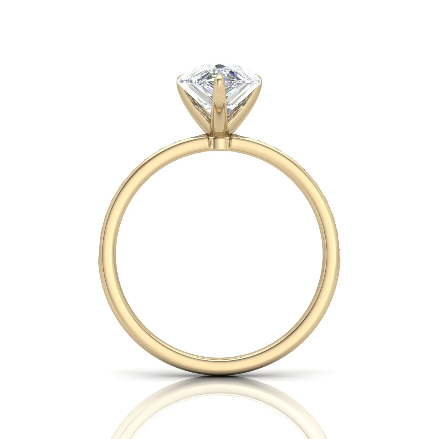 Channel Set Pear Diamond Engagement Ring - Image 12