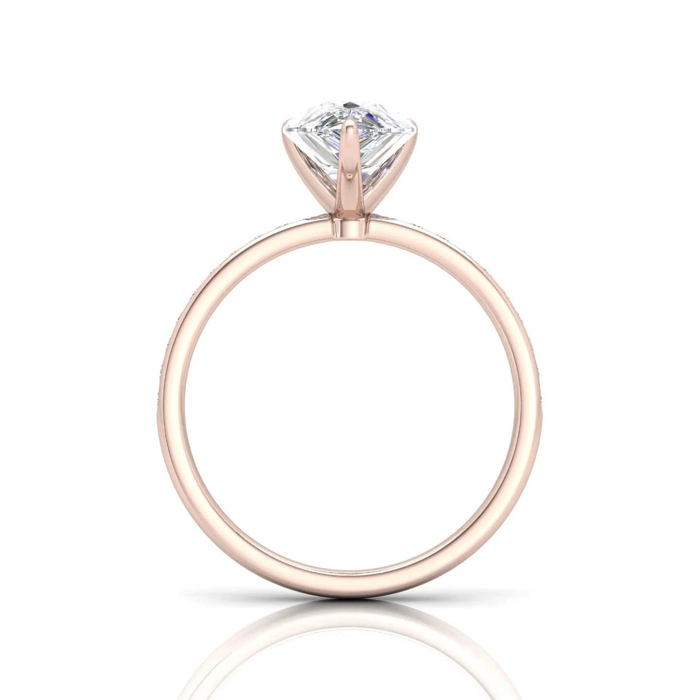 Channel Set Pear Diamond Engagement Ring - Image 13