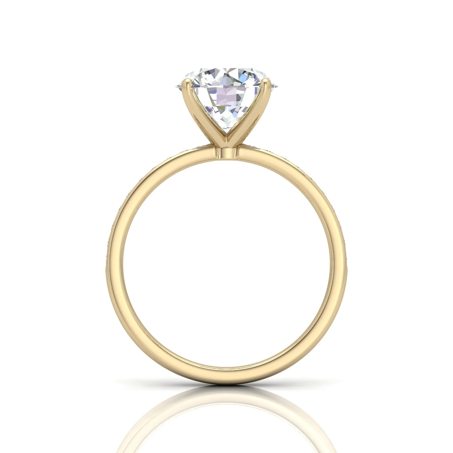 Channel Set Round Diamond Engagement Ring - Image 12