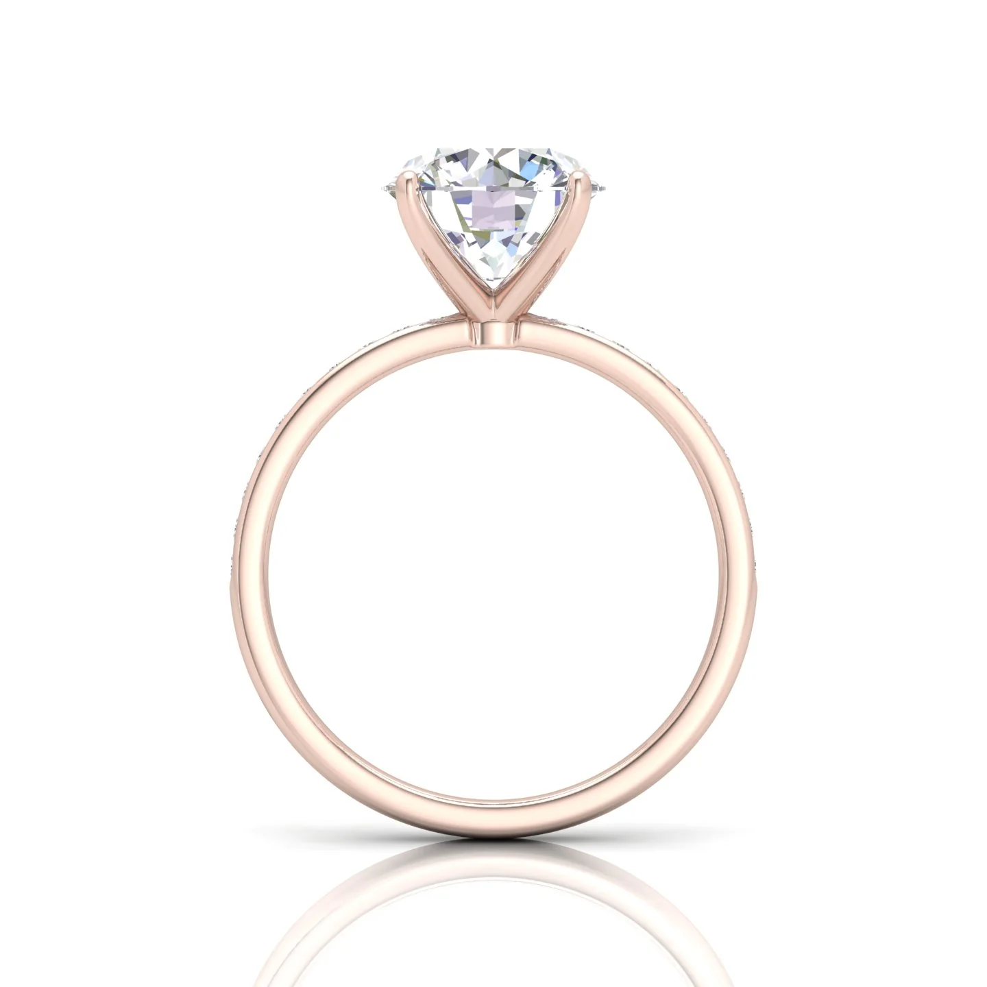 Channel Set Round Diamond Engagement Ring - Image 13