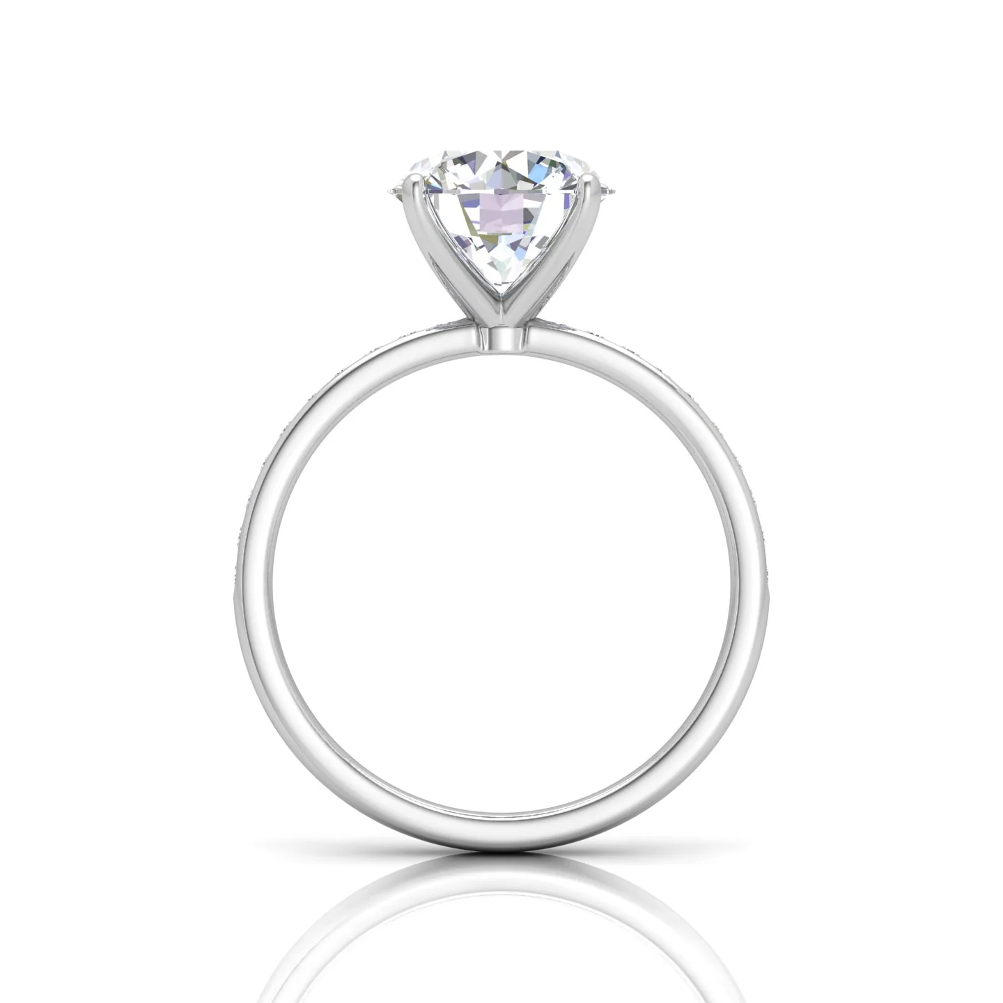 Channel Set Round Diamond Engagement Ring - Image 14