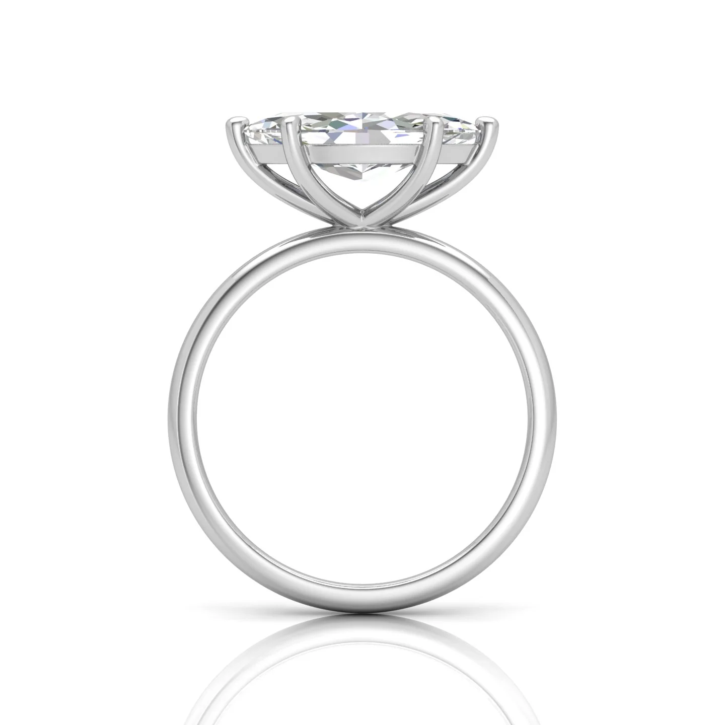 Classic East-West Solitaire Engagement Ring - Marquise - Image 13