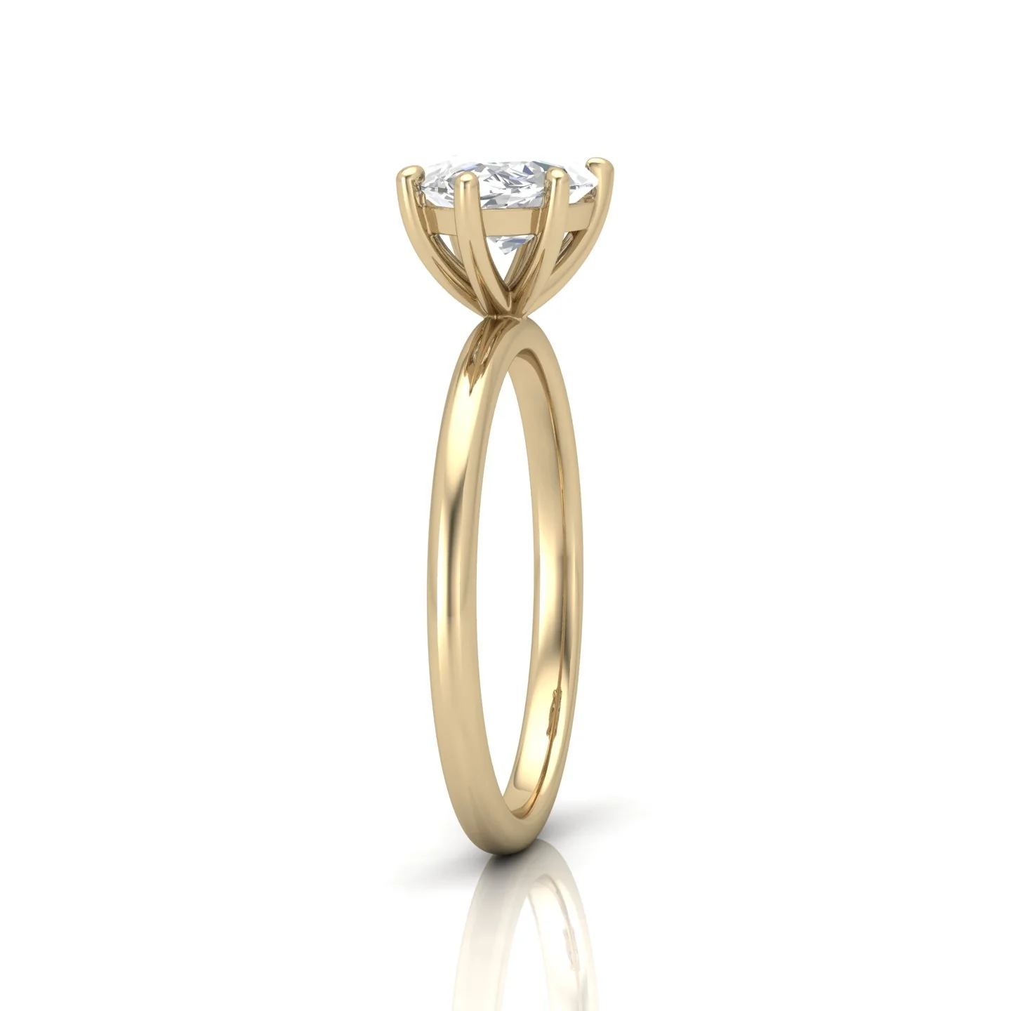 Classic East-West Solitaire Engagement Ring - Marquise - Image 2