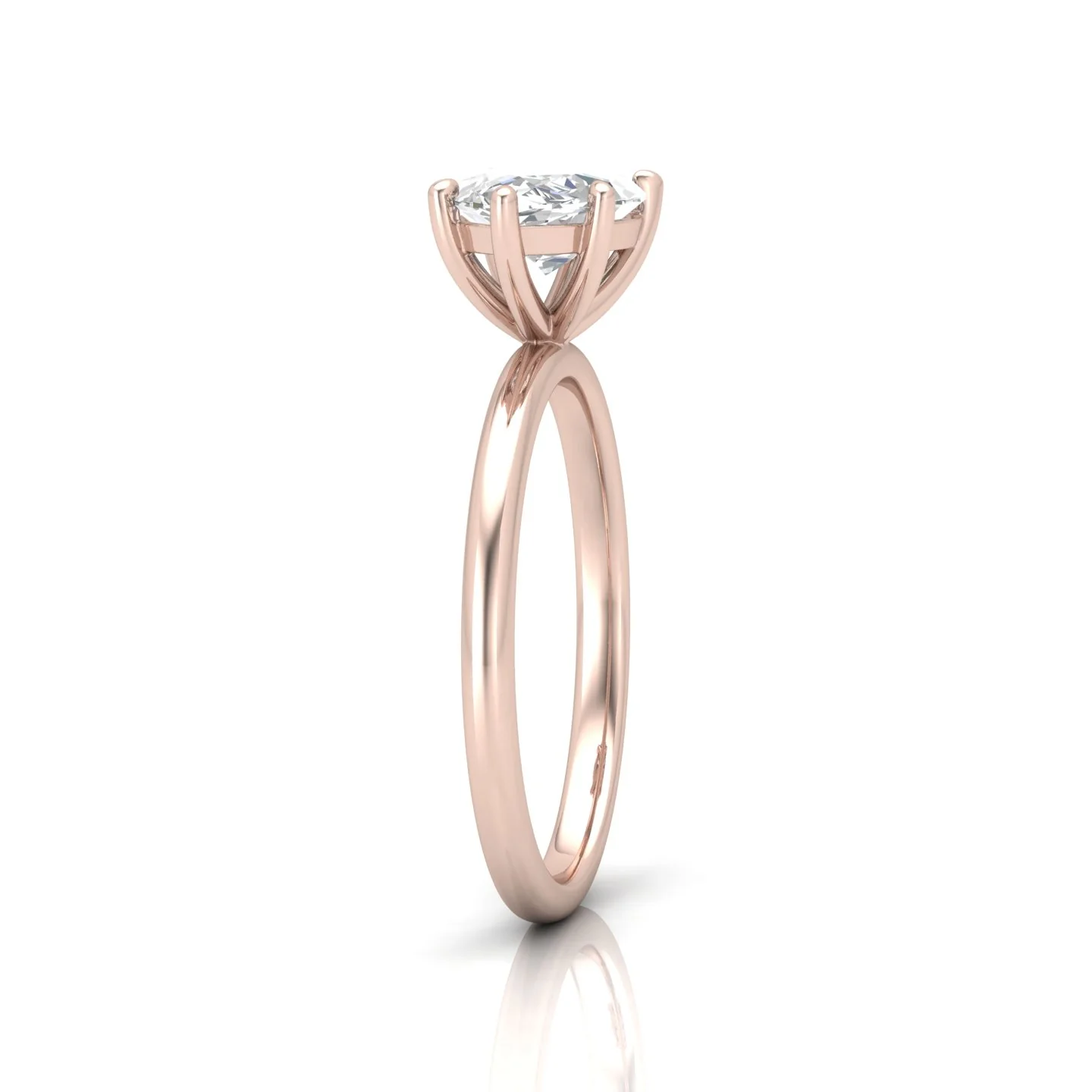 Classic East-West Solitaire Engagement Ring - Marquise - Image 4