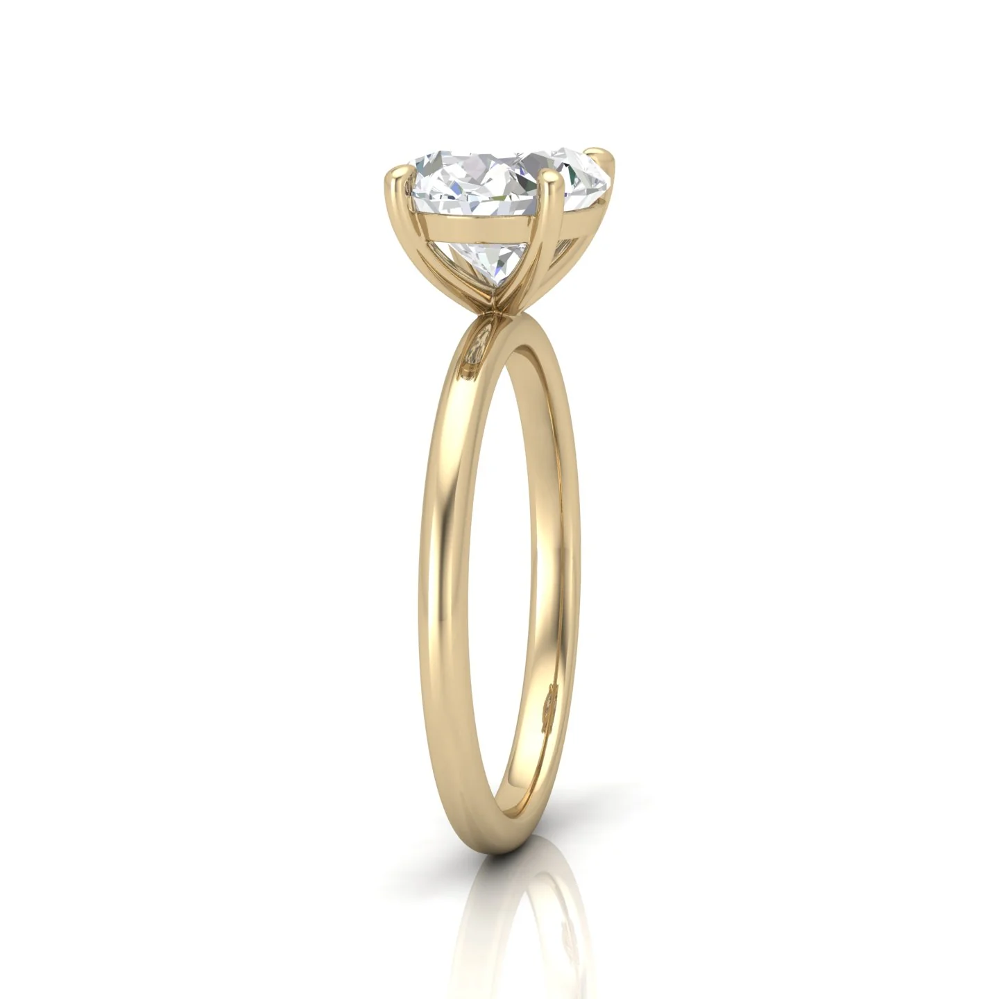 Classic East-West Solitaire Engagement Ring - Oval - Image 2