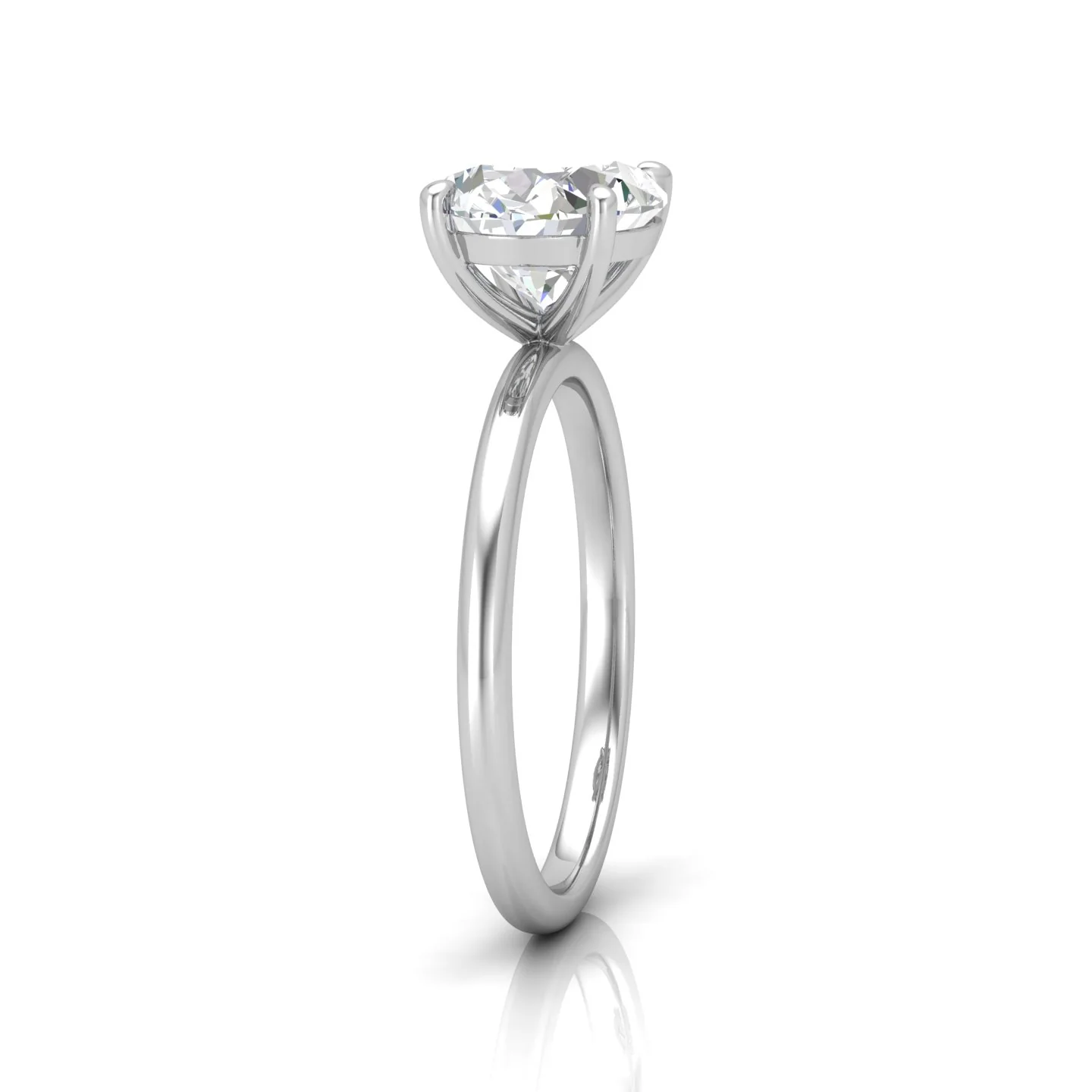 Classic East-West Solitaire Engagement Ring - Oval - Image 3