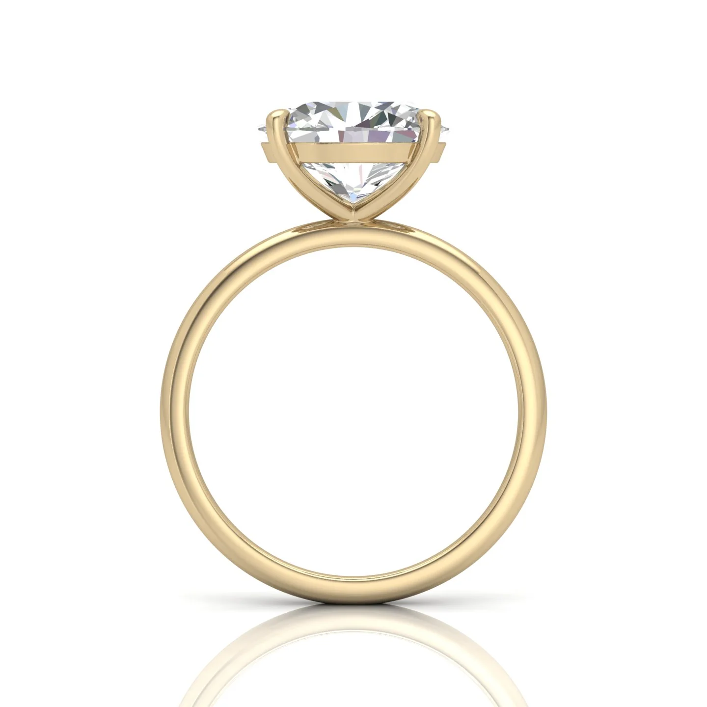 Classic East-West Solitaire Engagement Ring - Oval - Image 7