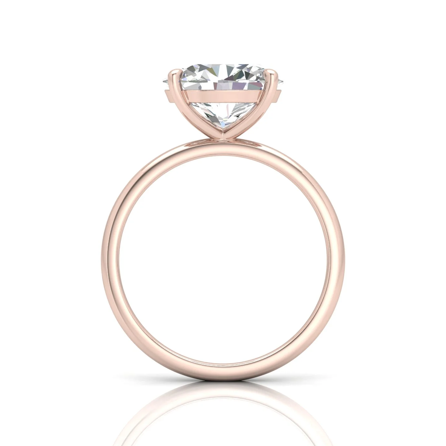 Classic East-West Solitaire Engagement Ring - Oval - Image 8