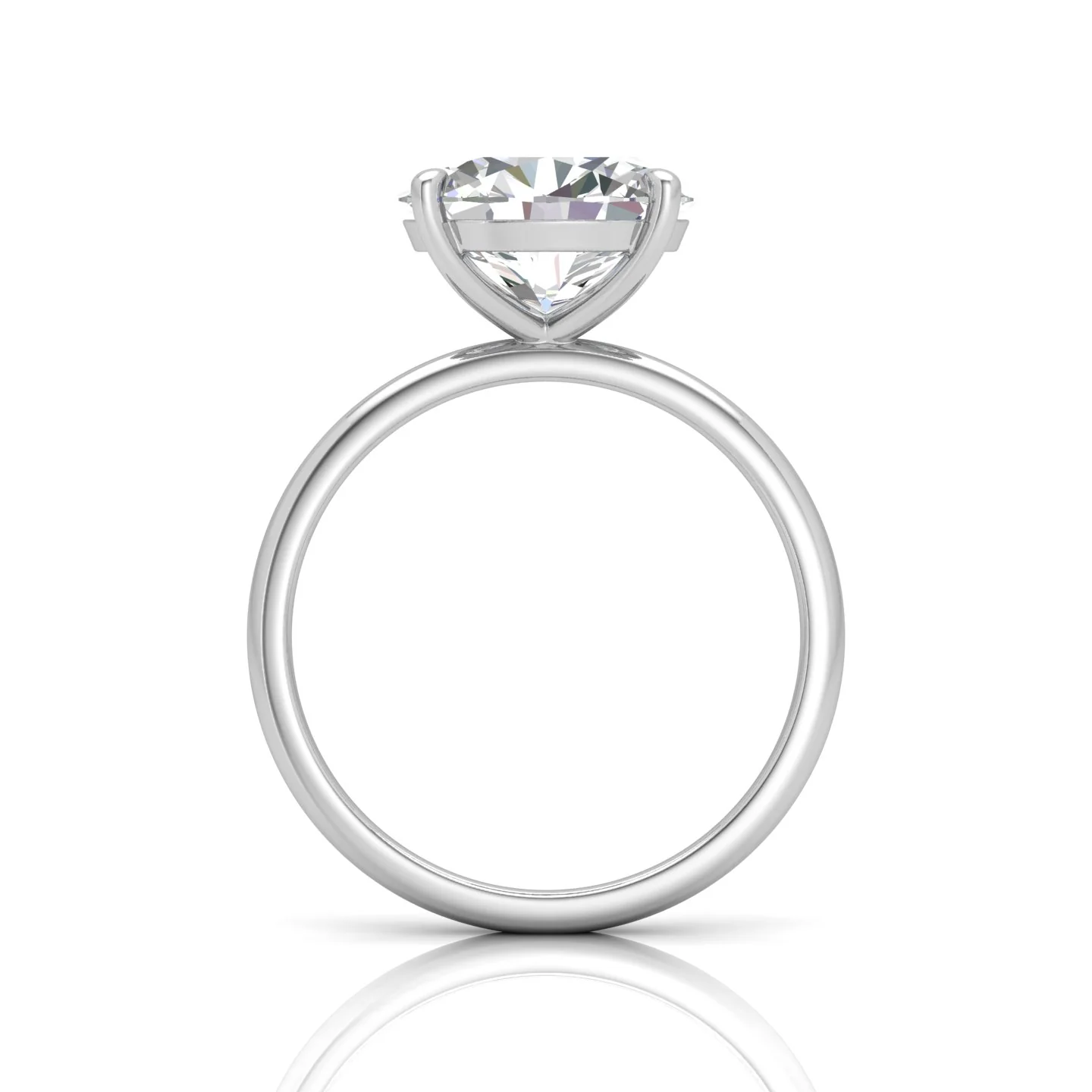 Classic East-West Solitaire Engagement Ring - Oval - Image 9