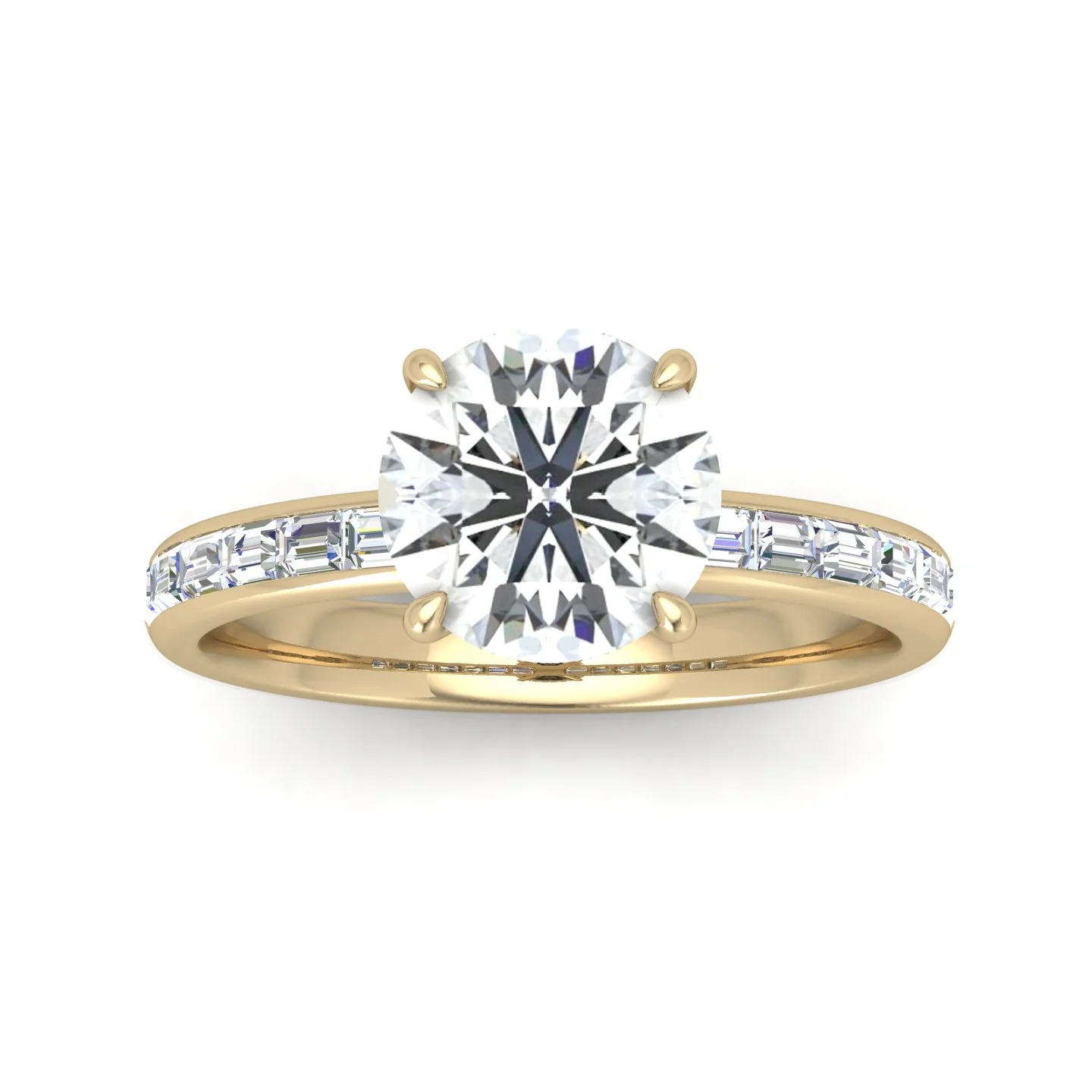 Classic Hidden Halo Channel Set Engagement Ring - Round - Image 12