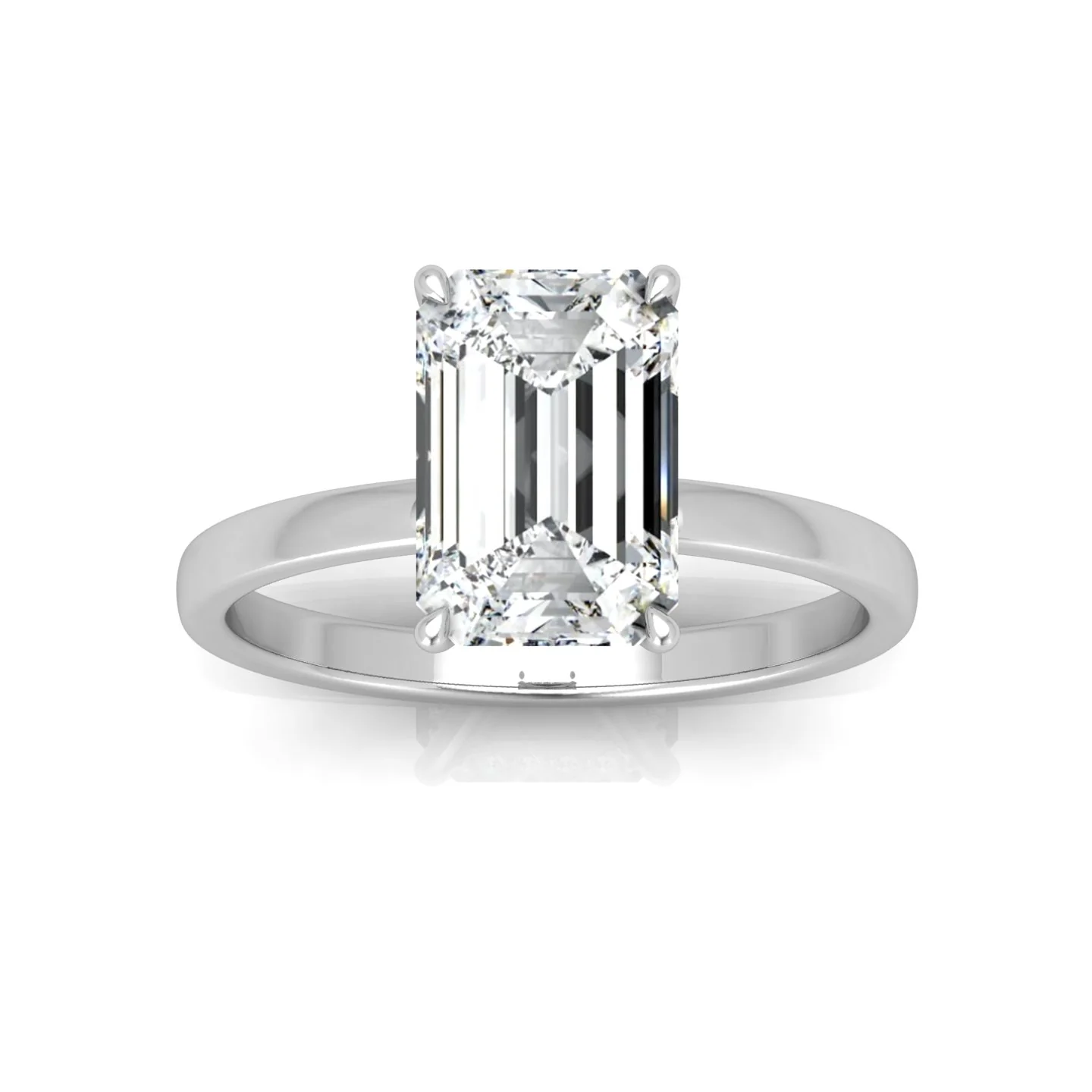 Classic Solitaire Hidden Halo Engagement Ring - Image 9