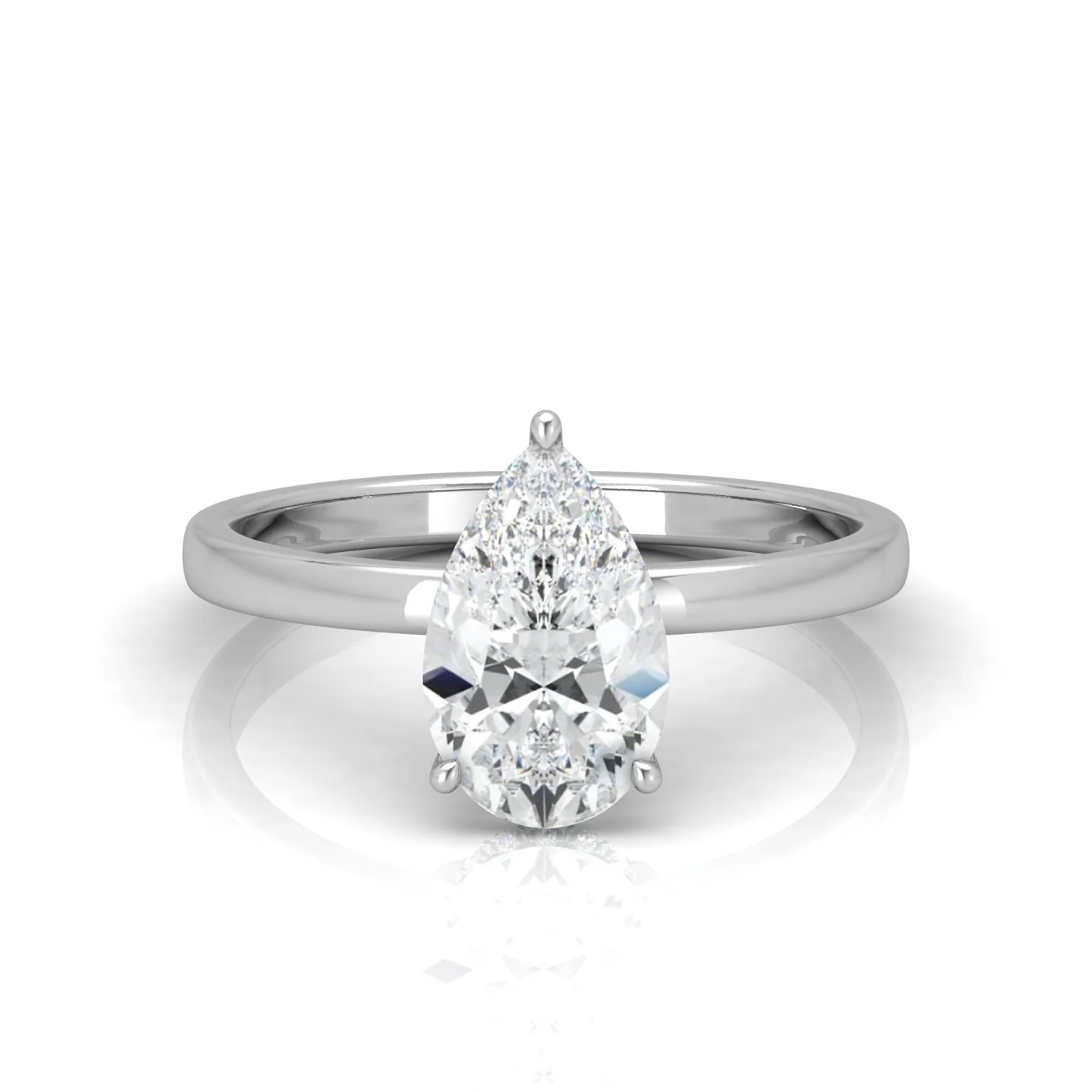 Classic Solitaire Hidden Halo Engagement Ring - Image 7