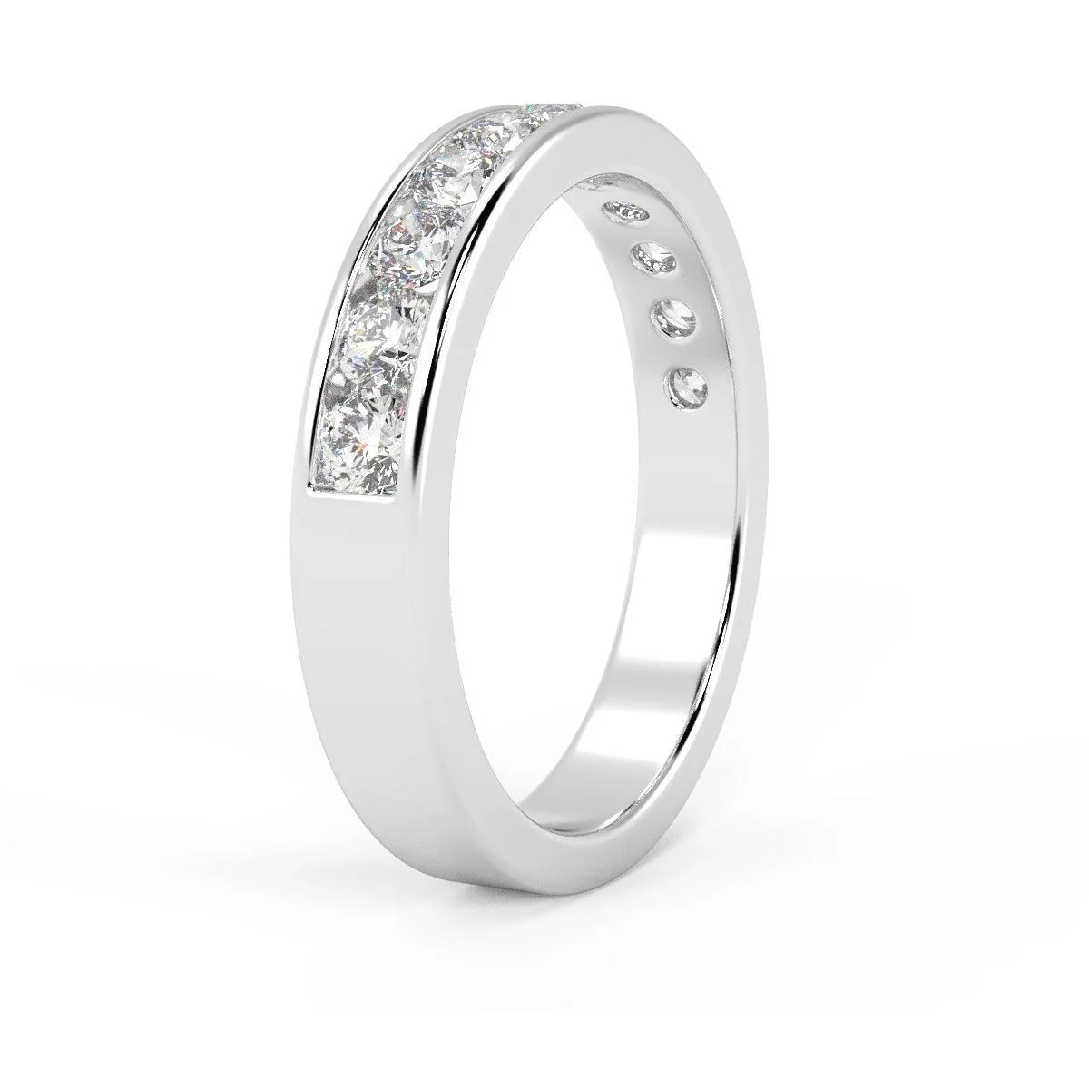 Clearance 10 Round Diamond Wedding Eternity Ring for Women's - 1.00Carat D/VVS - Image 4