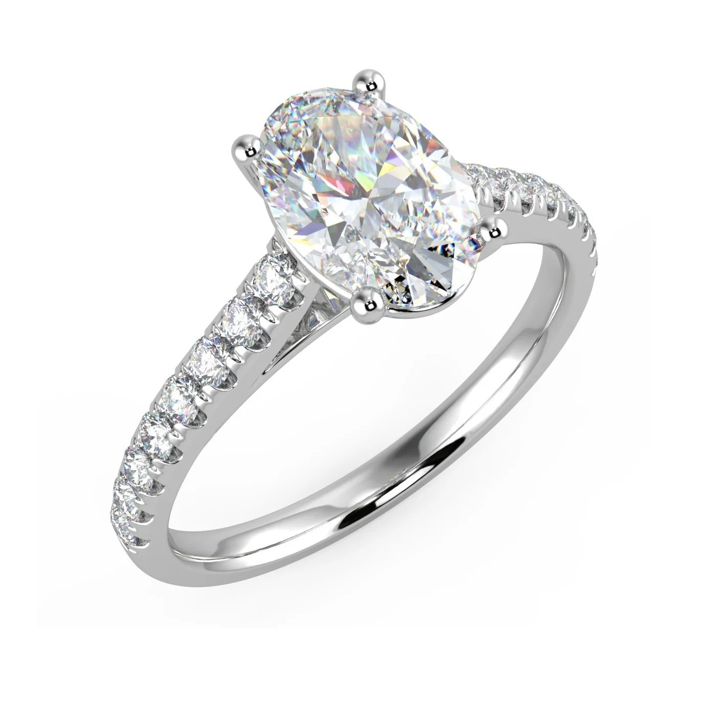 Clearance ! E/VS 2.50Ct IGI Certified Oval Diamond Engagement Ring - Image 5