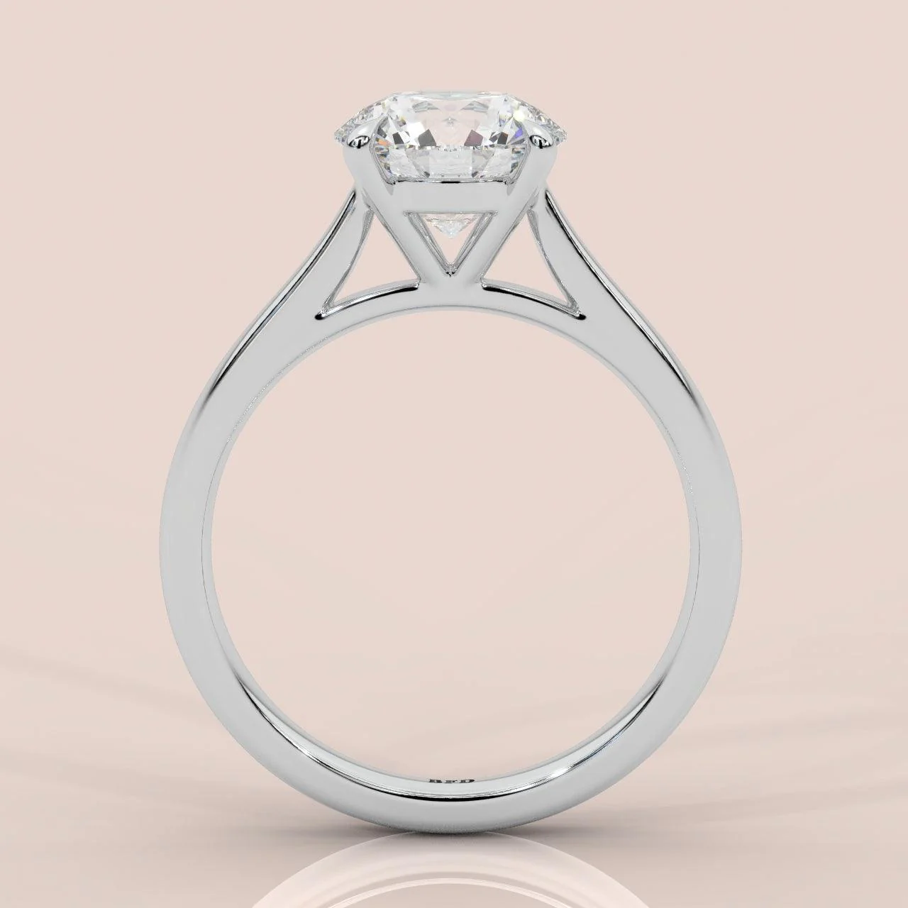 Clearance E/VVS 3.35Ct Round Diamond Engagement Ring in Platinum - Image 2