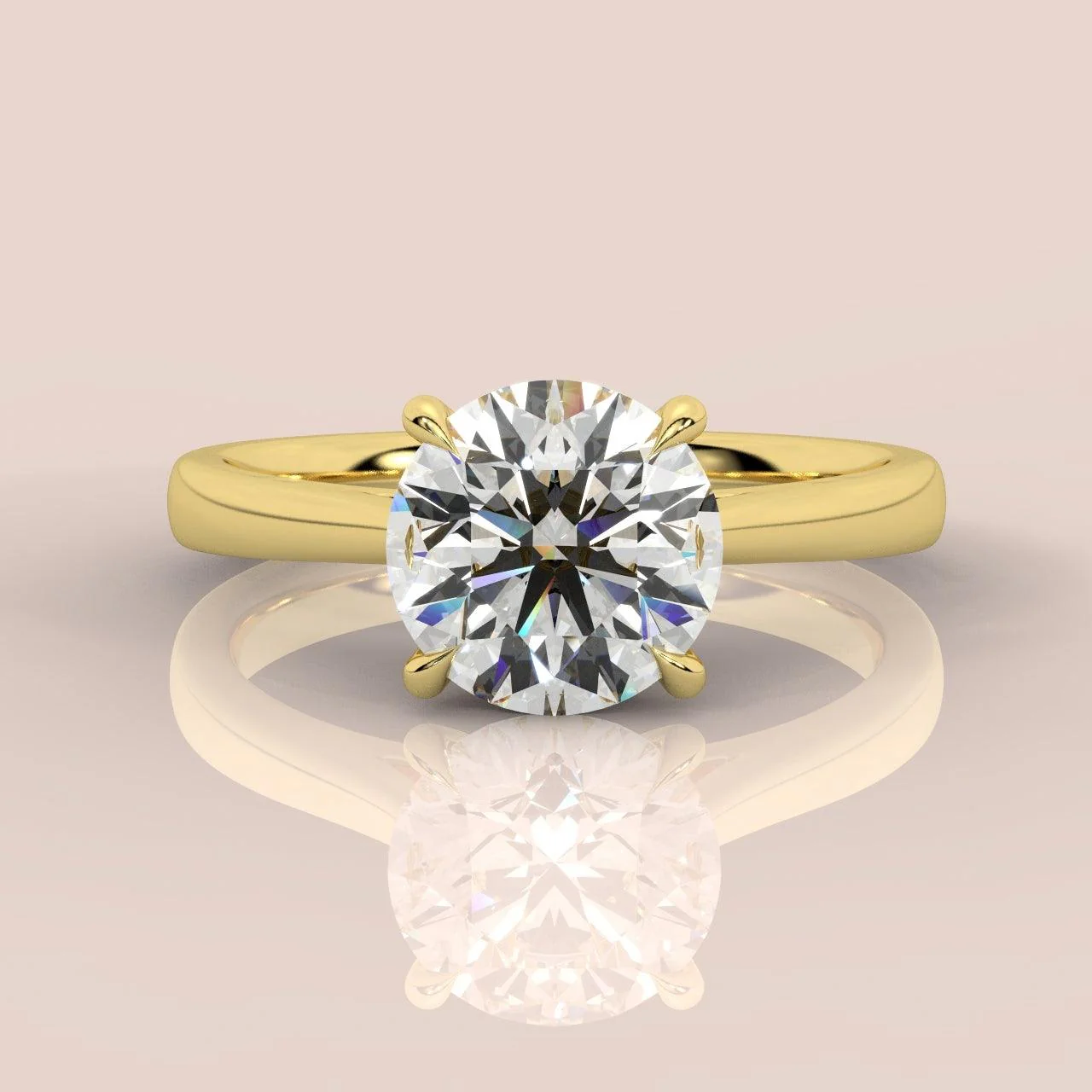 Clearance E/VVS 3.35Ct Round Diamond Engagement Ring in Platinum - Image 5