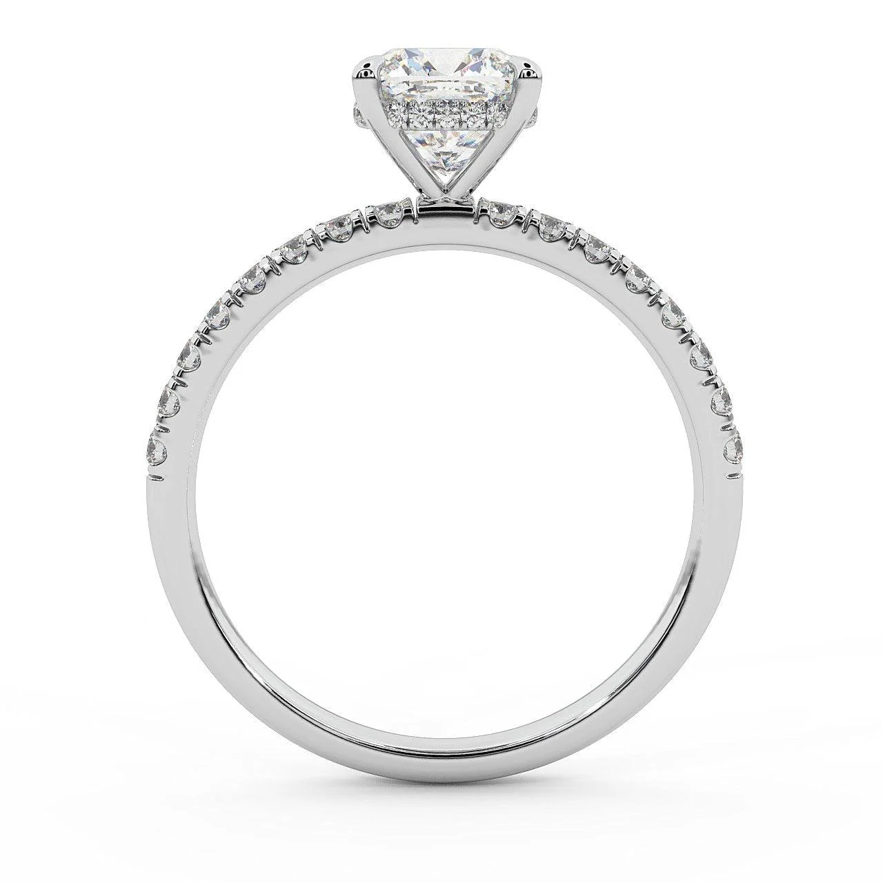Clearance ! IGI Certified Cushion Diamond Hidden Halo Engagement Ring Platinum 1.40Ct E/VS - Image 3
