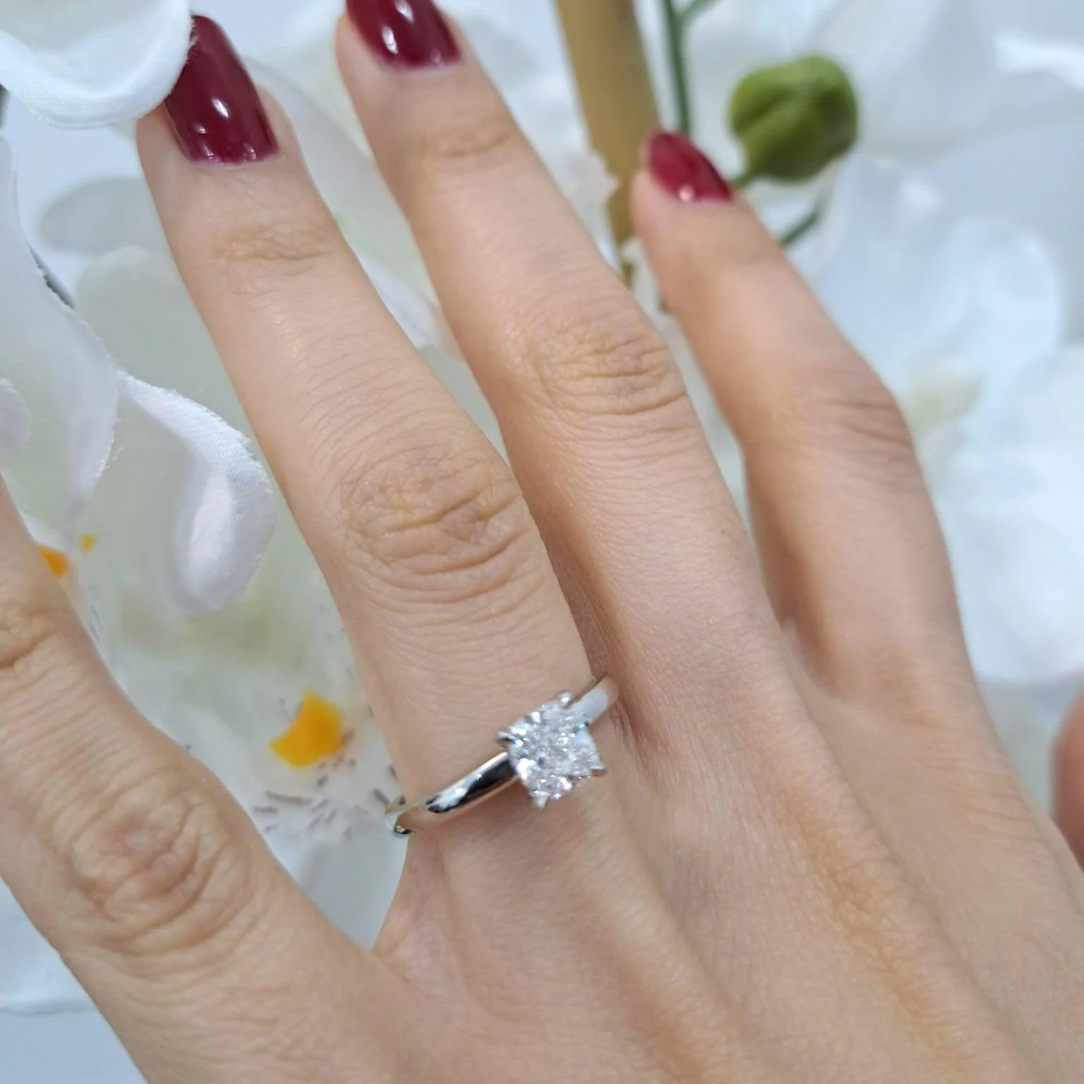 Comfort Fit F/VS Cushion Diamond Hidden Halo Engagement Ring In Platinum - 1.00ct - Image 2