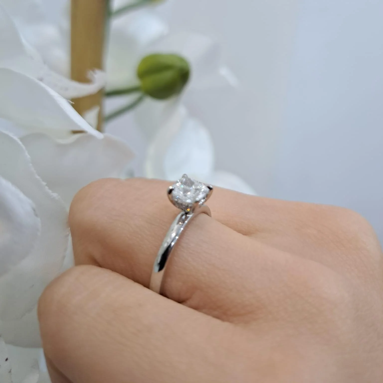 Comfort Fit F/VS Cushion Diamond Hidden Halo Engagement Ring In Platinum - 1.00ct - Image 3