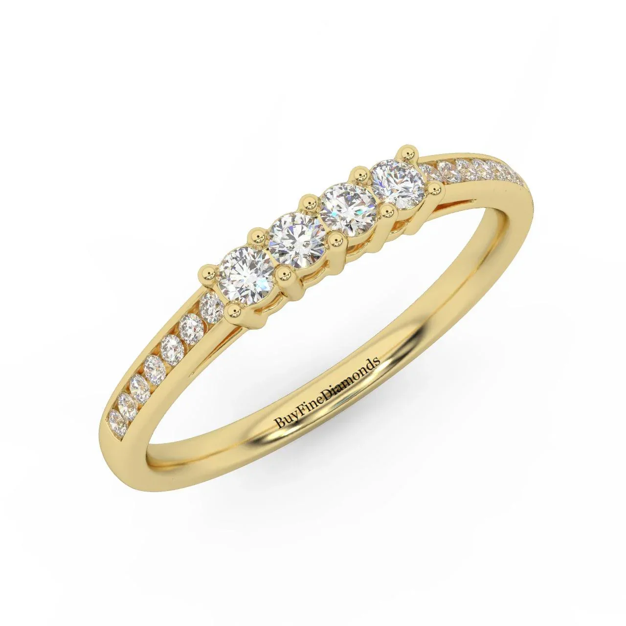 Designer Half Eternity Round Diamond Ring For Women - Image 2