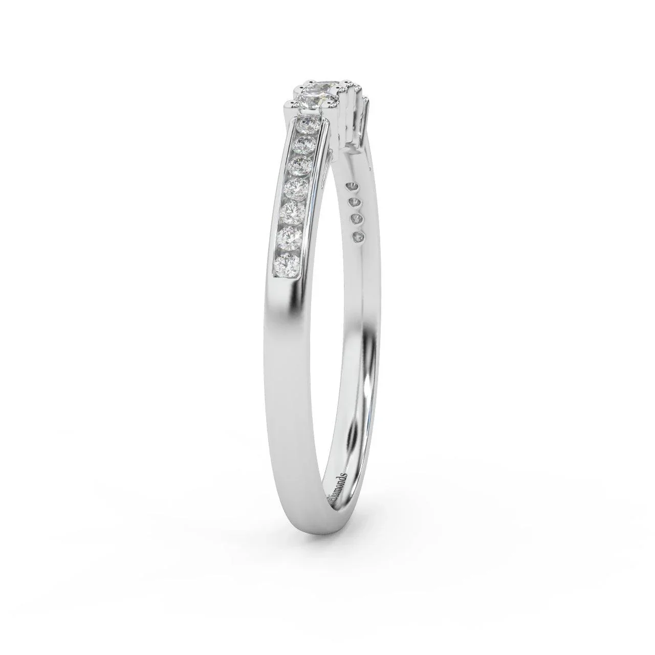Designer Half Eternity Round Diamond Ring For Women - Image 4