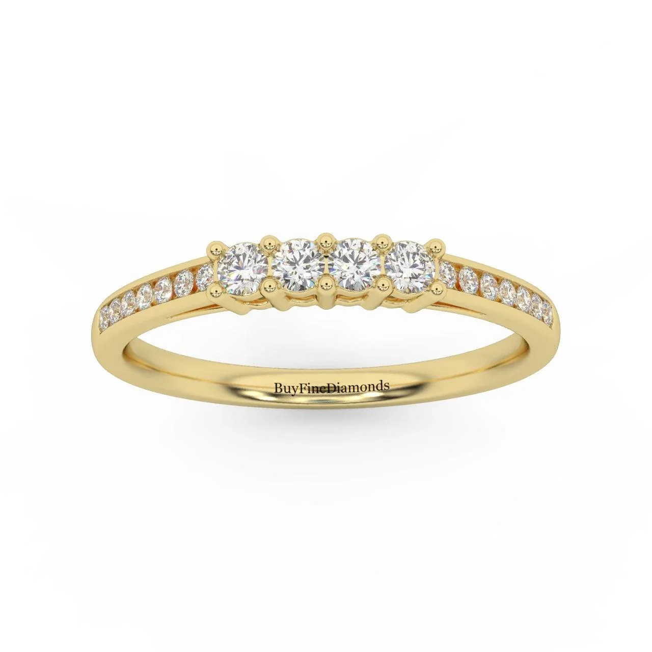 Designer Half Eternity Round Diamond Ring For Women - Image 7