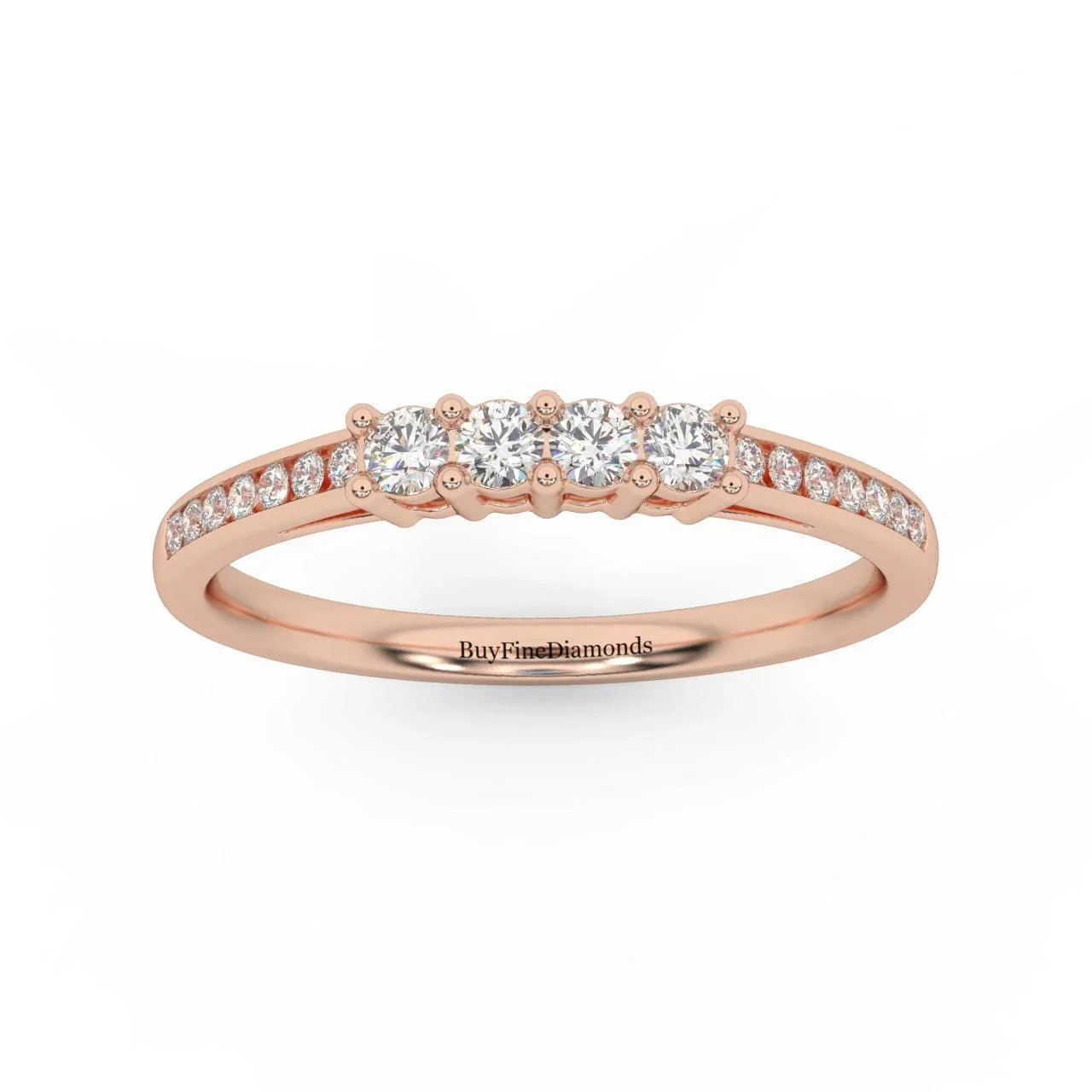 Designer Half Eternity Round Diamond Ring For Women - Image 8