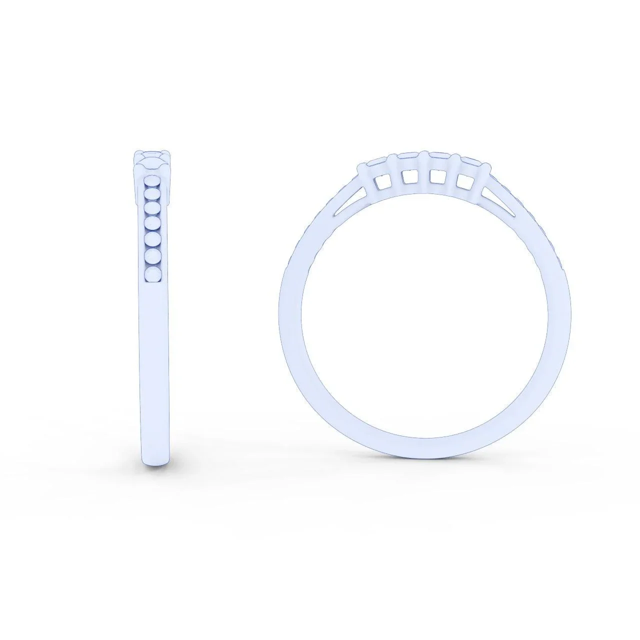 Designer Half Eternity Round Diamond Ring For Women - Image 9