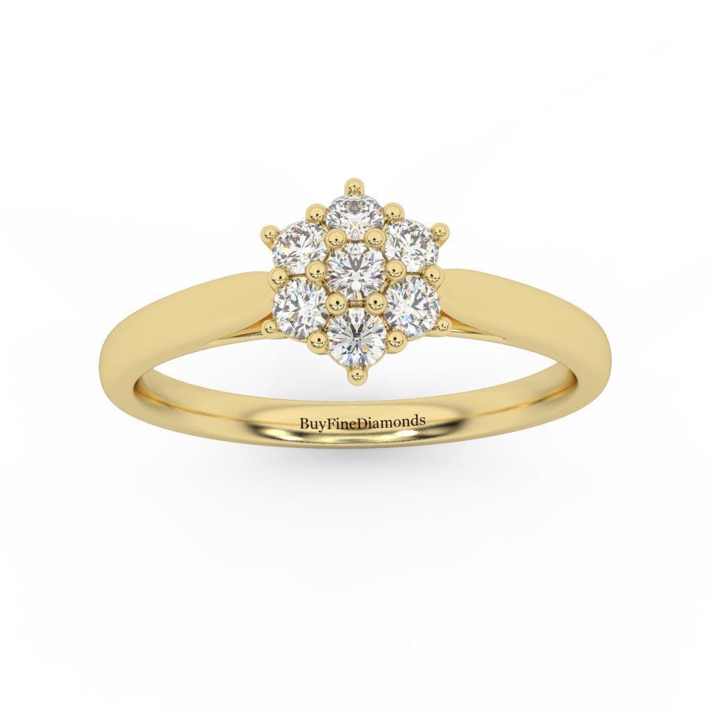 0.60 Ct Natural Round Diamond Cluster Engagement Ring For Women - Image 9