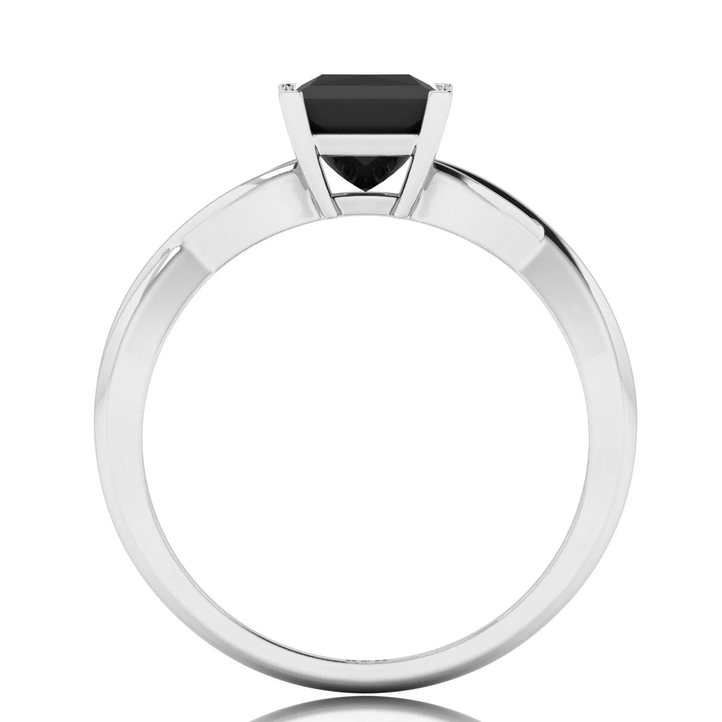Great Offer..! 1.00CT AAA Black Princess cut Diamond Solitaire Engagement Ring - Image 7