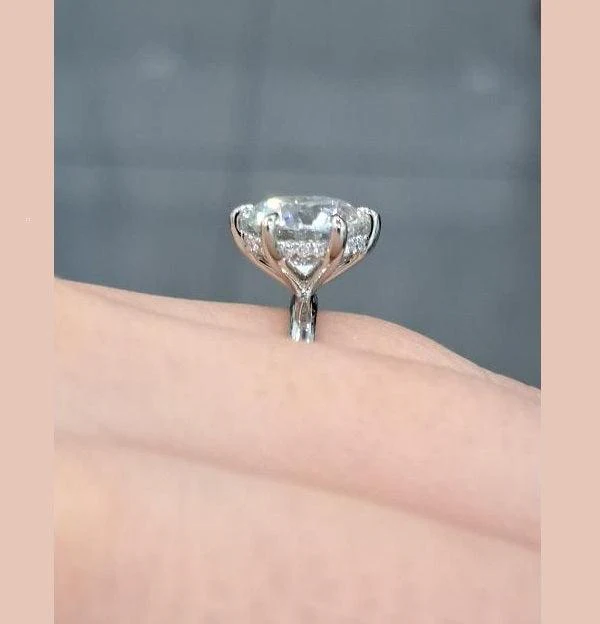 Great Deal..!! Round Diamond 6 Claw Solitaire Engagement Ring In Platinum 4Ct - 5Ct - Image 5