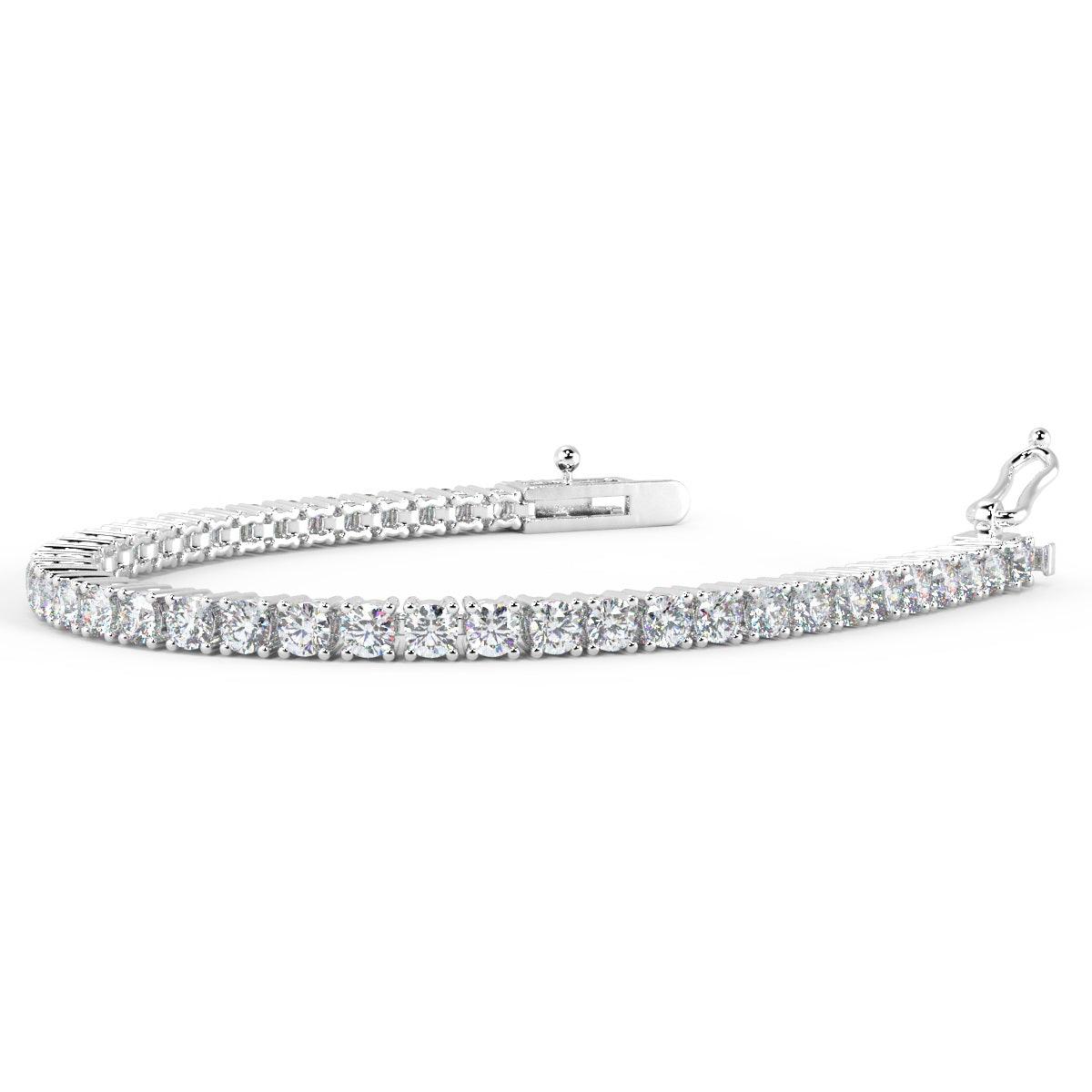 D/VS Top Most Quality Diamond Tennis Bracelet in Platinum - 2.00-12.00ct - Image 3